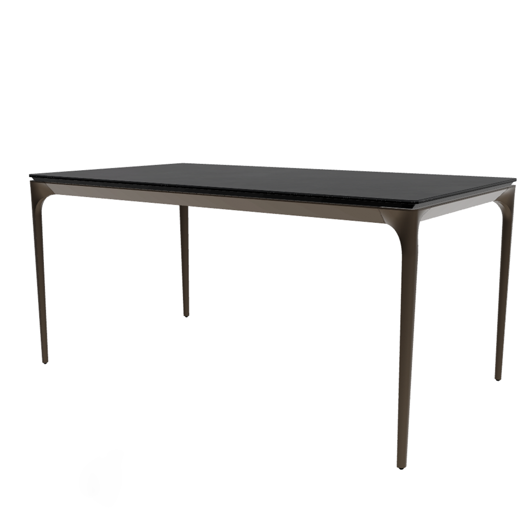 Silhouette folding table dark gray ceramics