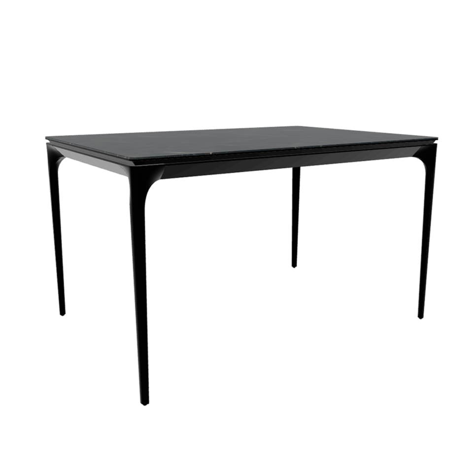 Silhouette folding table black marble