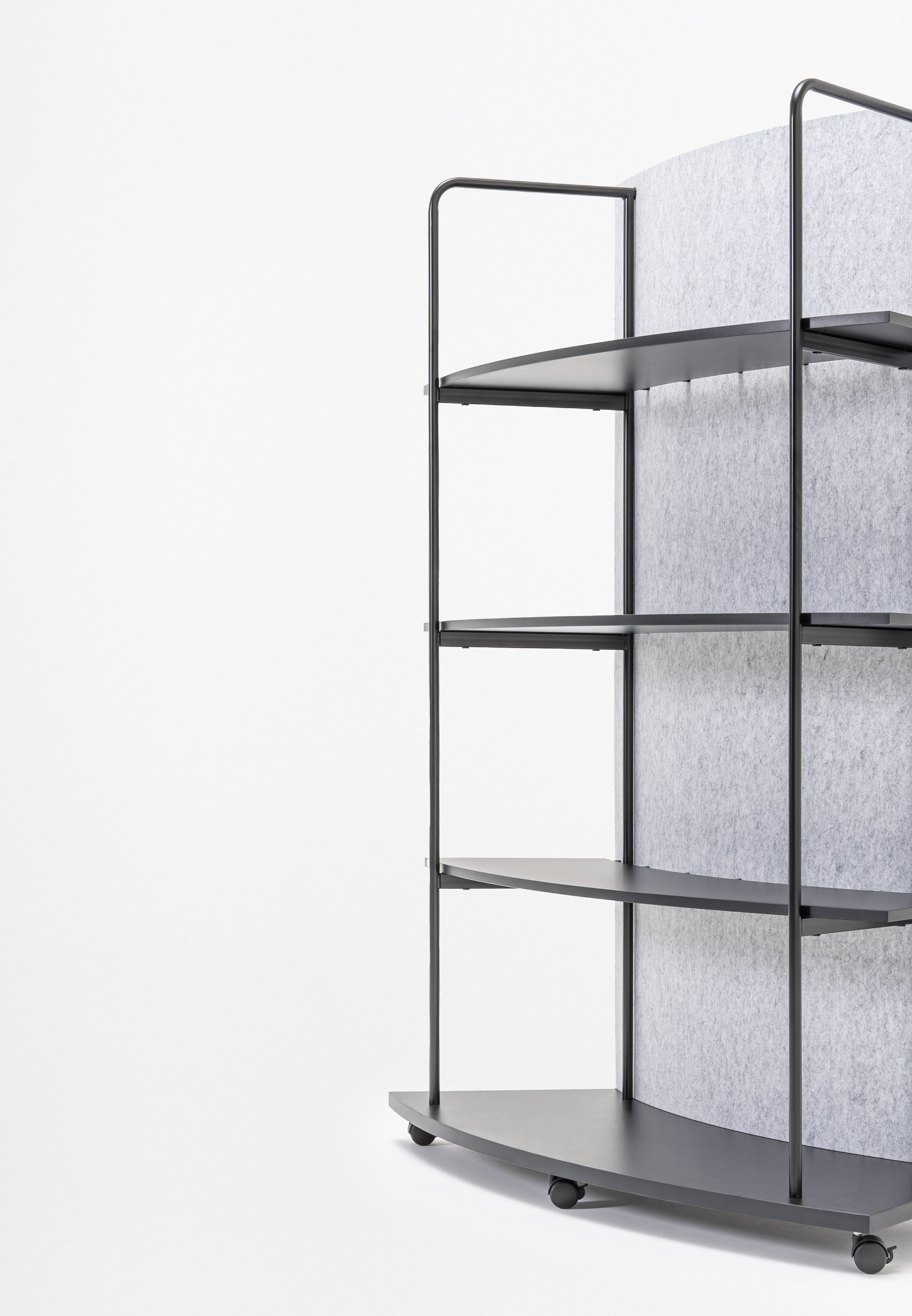 Steel shelving tanca rear from felt