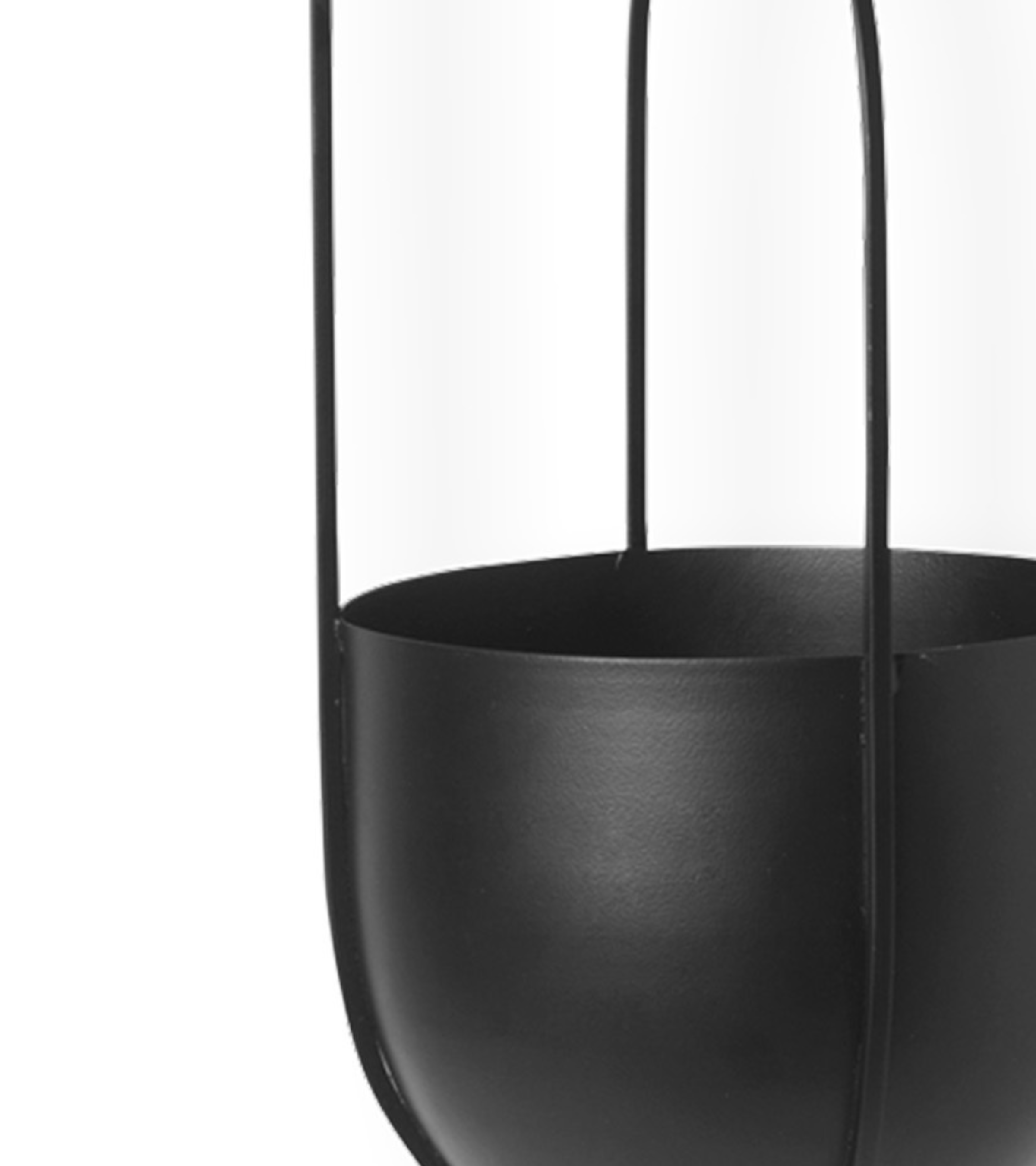 HANGING DECO POT black