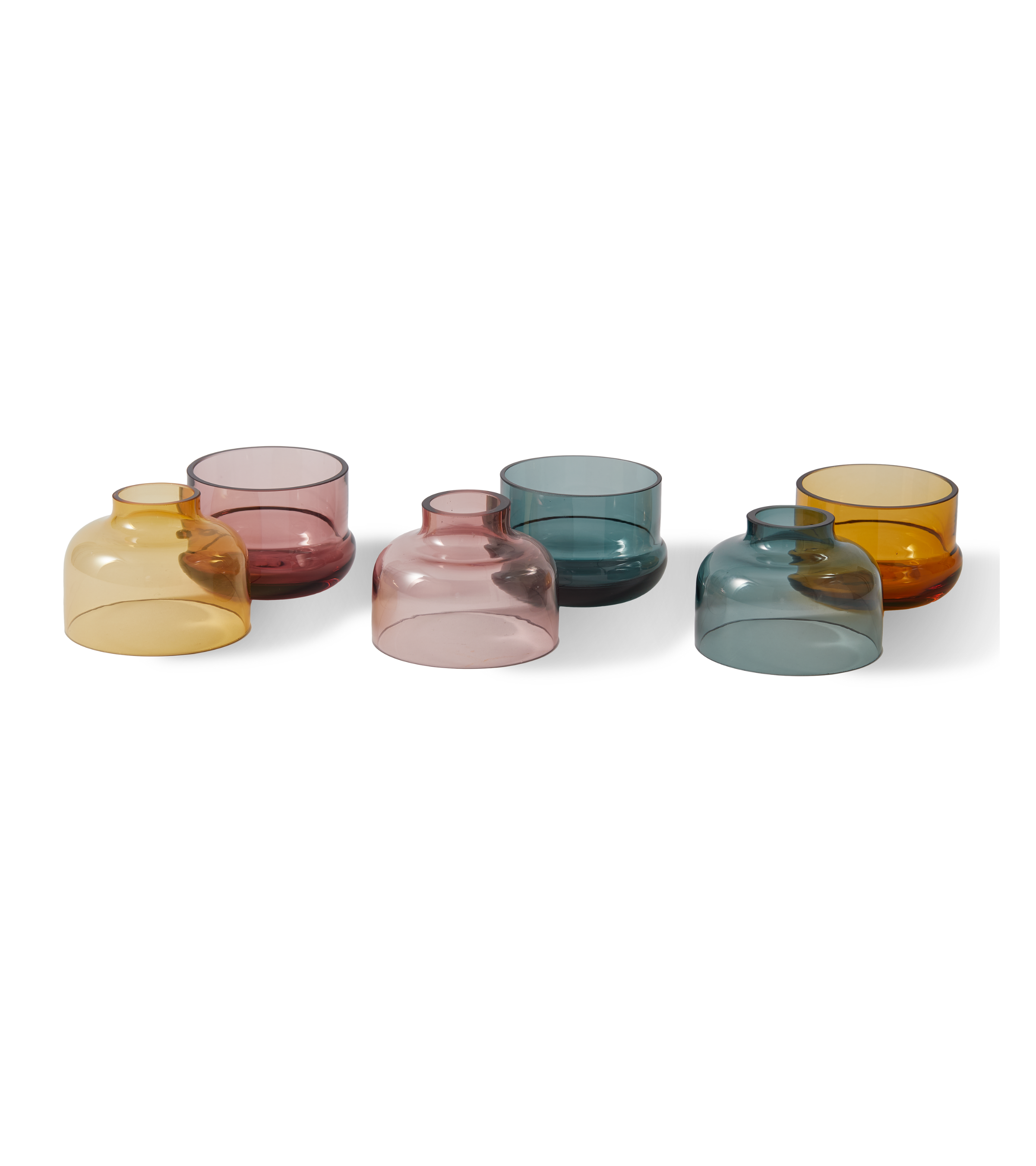 Kerzenleuchter-Set FORMY Farbglas