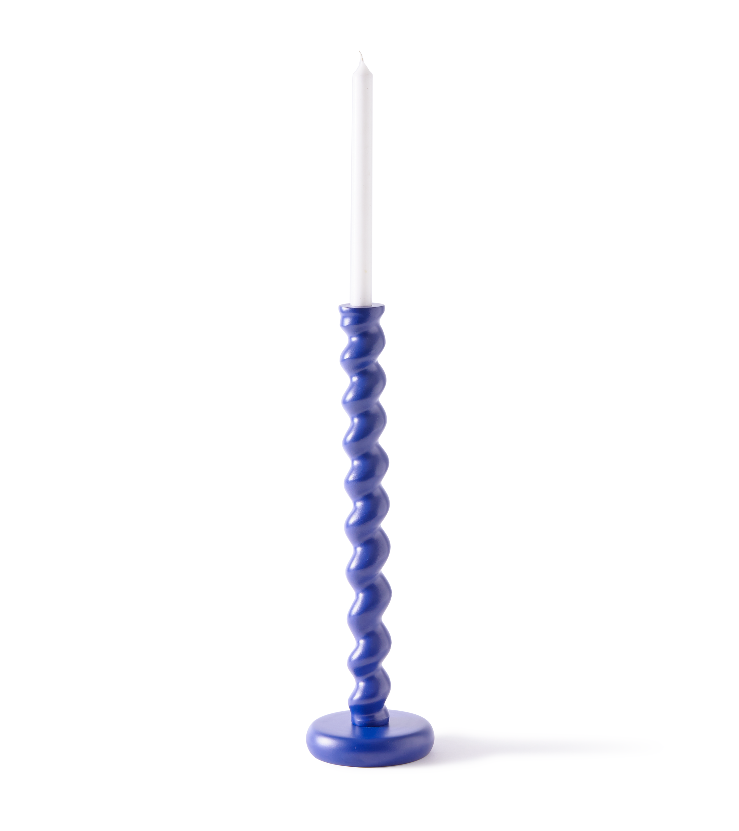TWISTER Kerzenständer dunkelblau