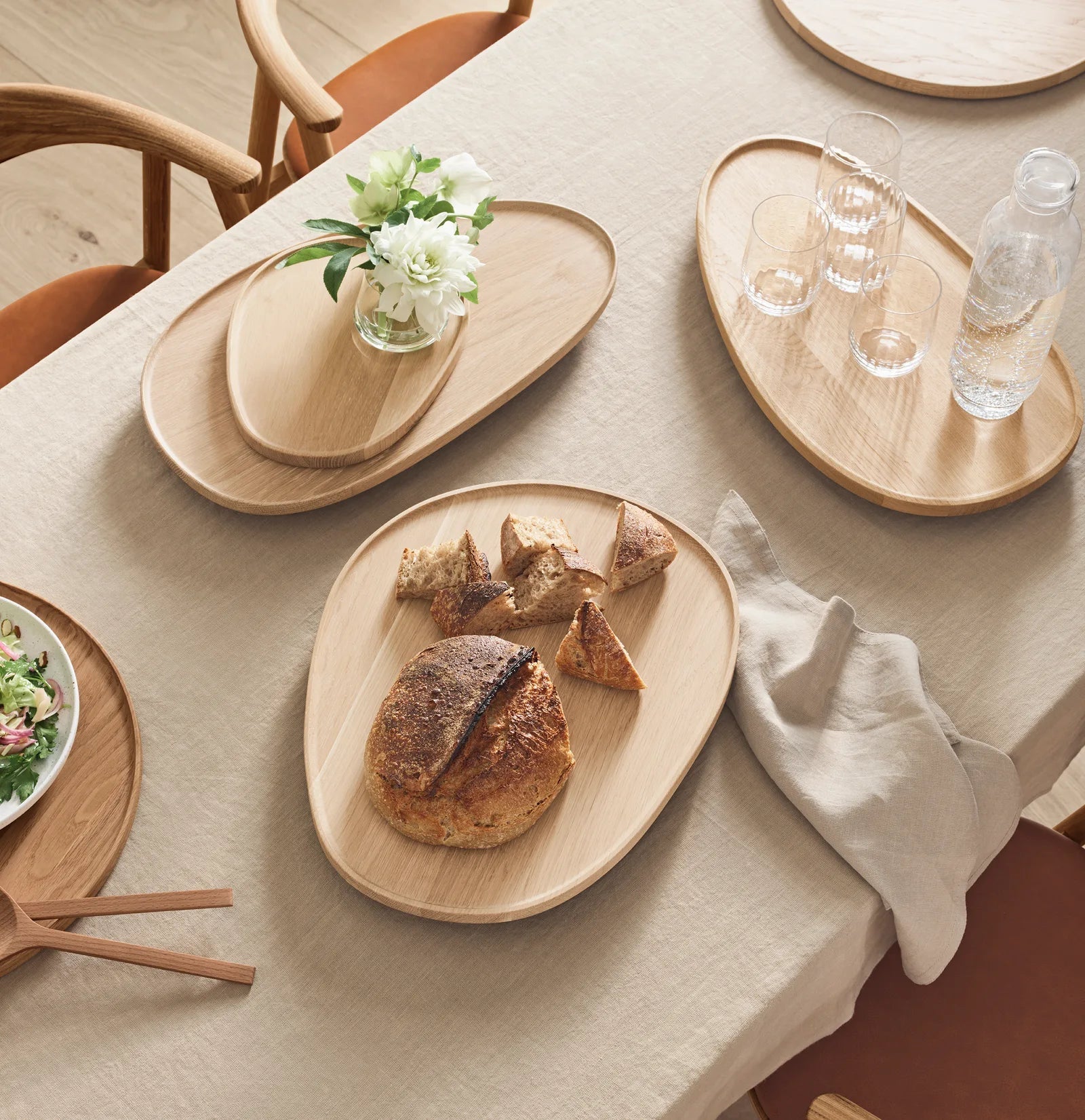 White soft tablecloth