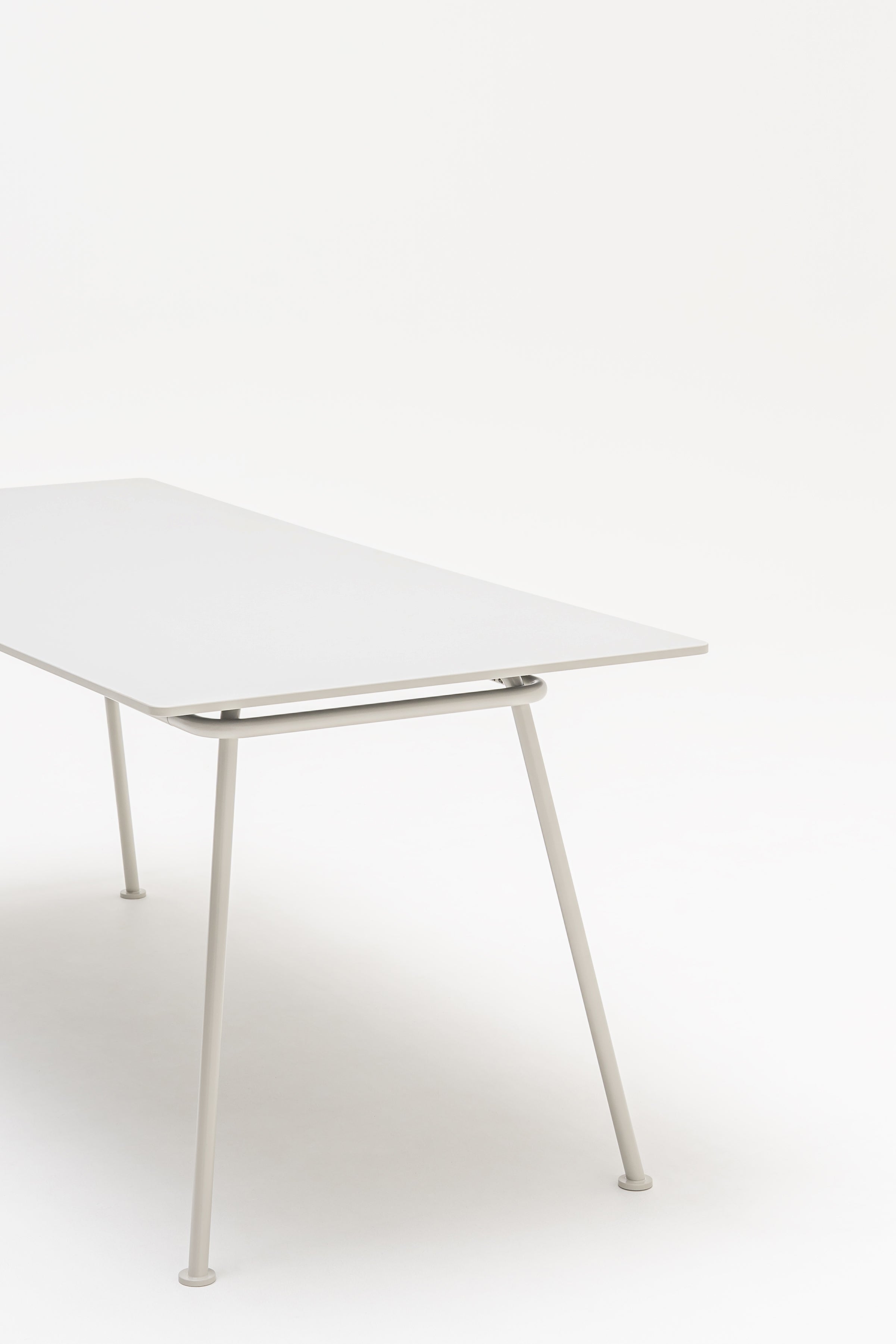 New school rectangular table metal base