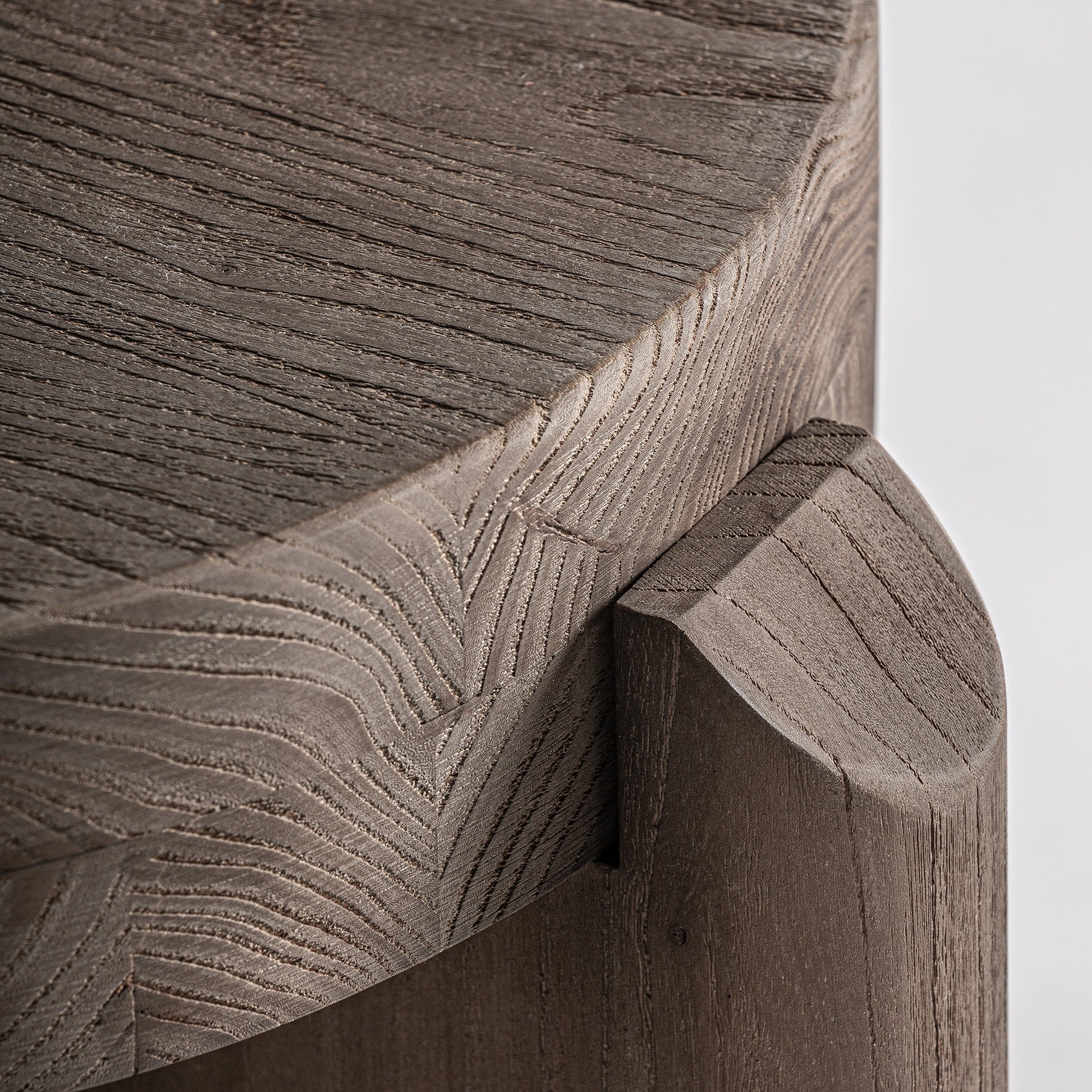 JACQUARD Stool in Elm Wood