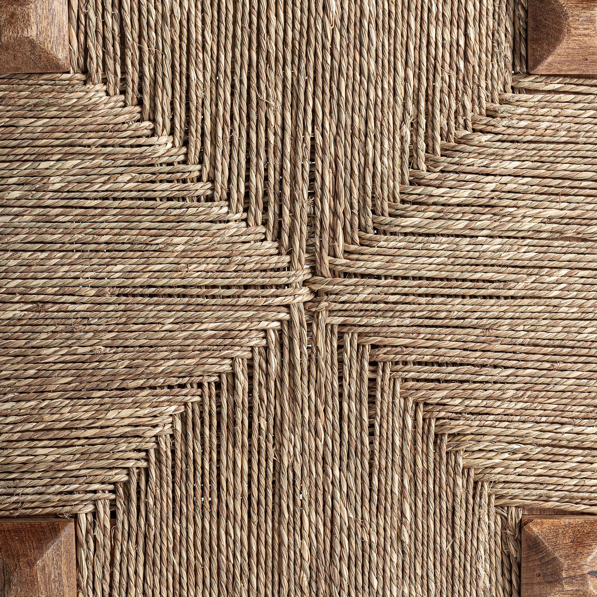 KAAJI Stool in Mango Wood with Jute Seat