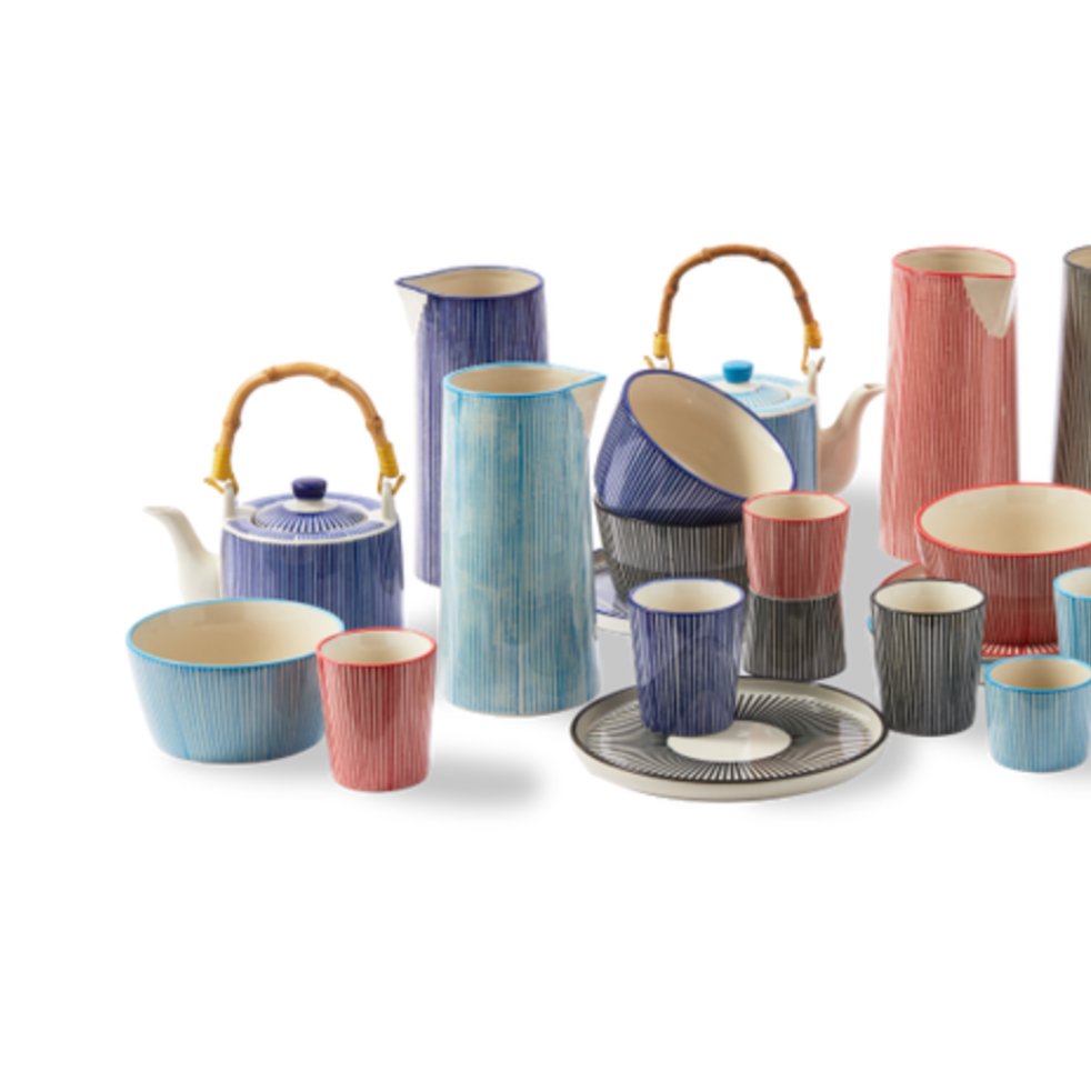 MARINE STRIPED Tellerset, farbig