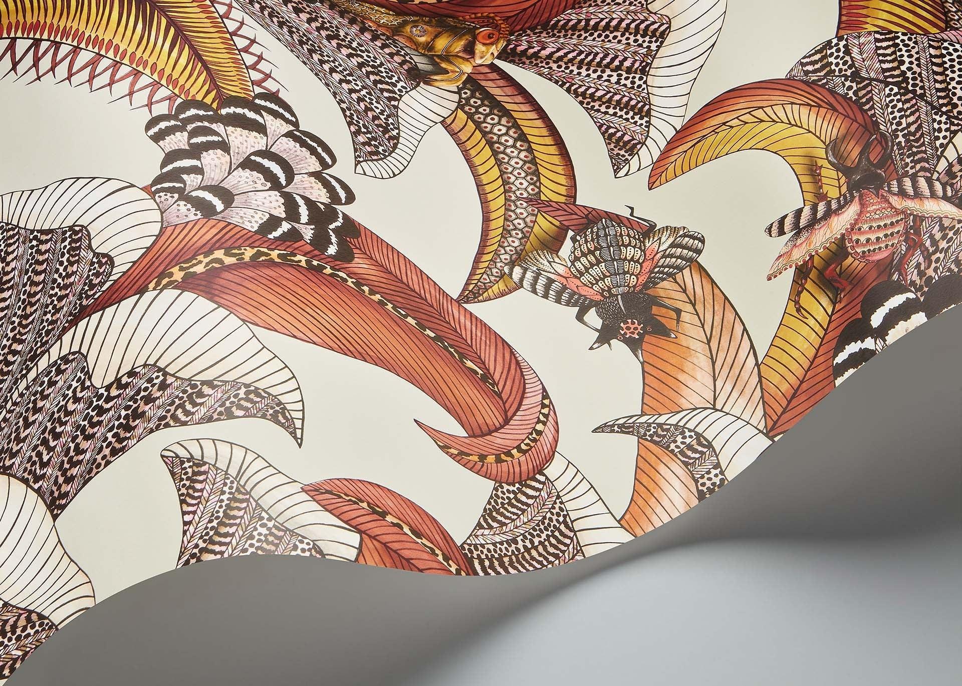 Tapeta ARDMORE JABULA - Hoopoe Leaves terakota na kremie Cole & Son    Eye on Design