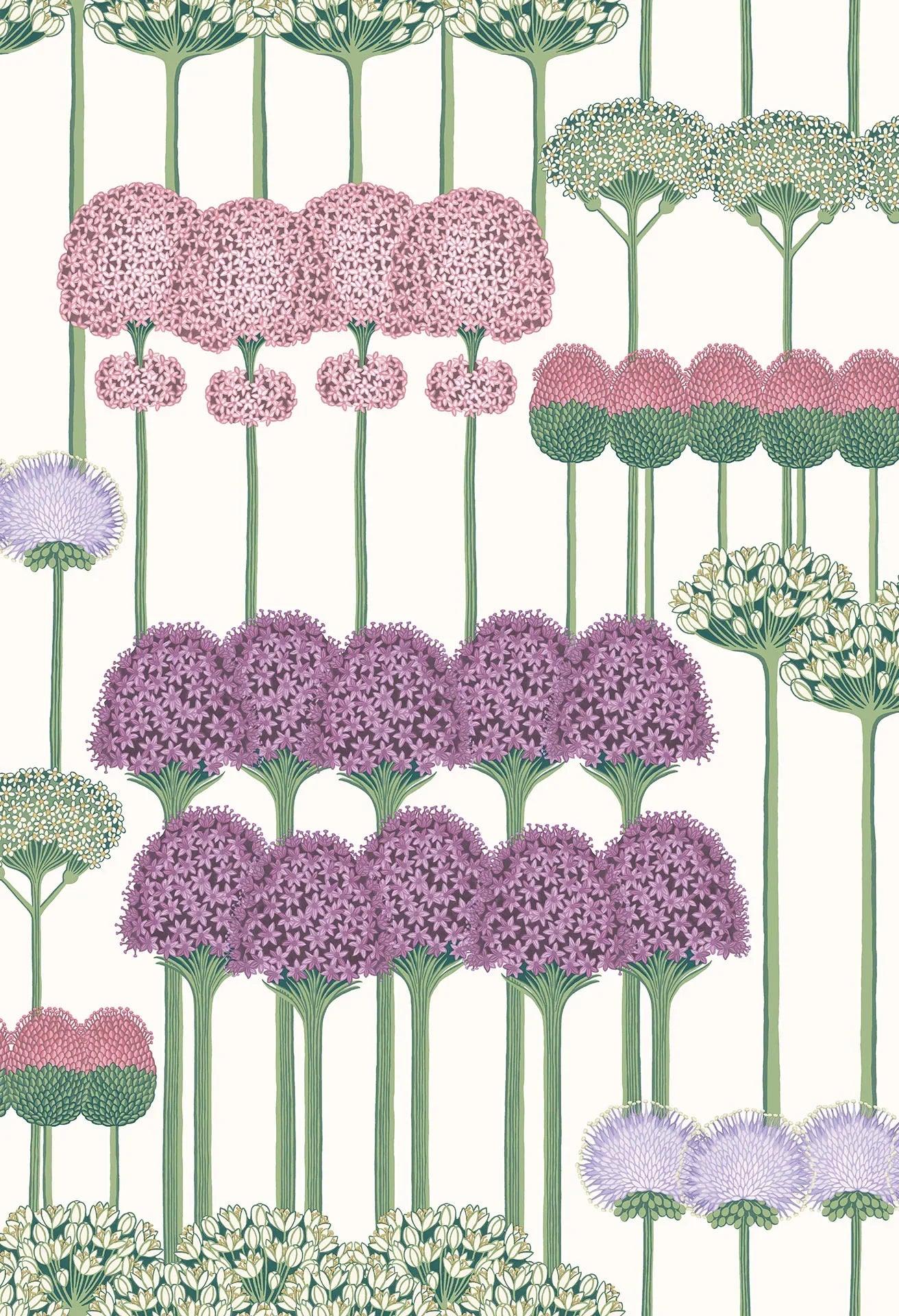 Tapeta BOTANICAL BOTANICA - Allium róż na bieli Cole & Son    Eye on Design