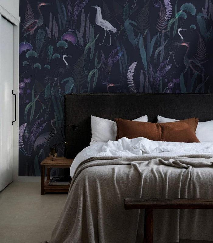 Tapeta Calm Heron Purple Wallcolors    Eye on Design