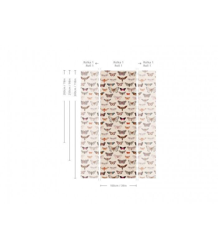 Tapeta Colorful Butterfly Light Beige Wallcolors    Eye on Design