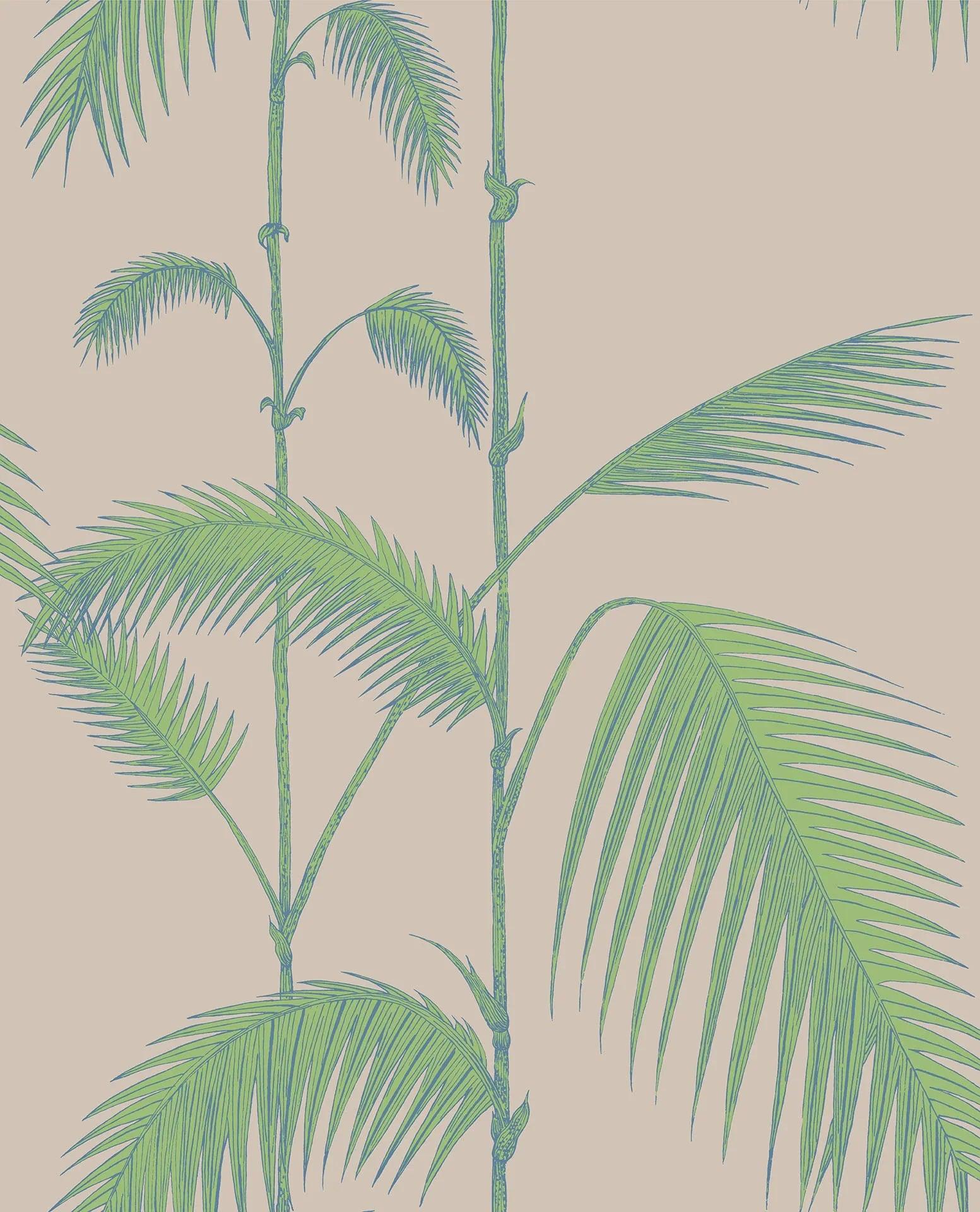 Tapeta CONTEMPORARY COLLECTION - Palm Leaves zielony na beżu Cole & Son    Eye on Design