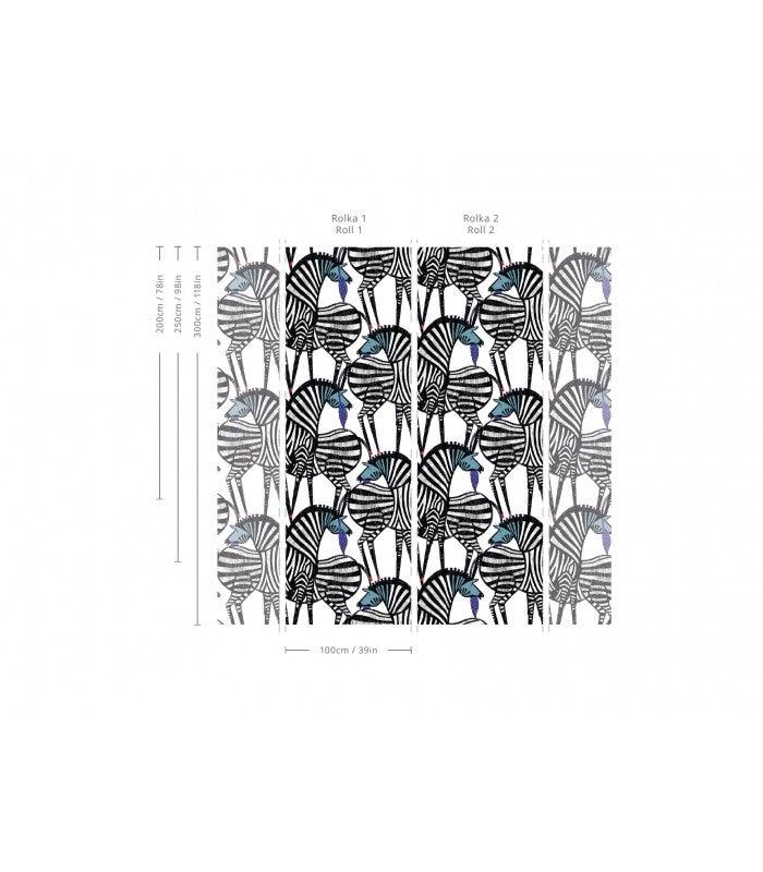 Tapeta Dancing Zebras Wallcolors    Eye on Design