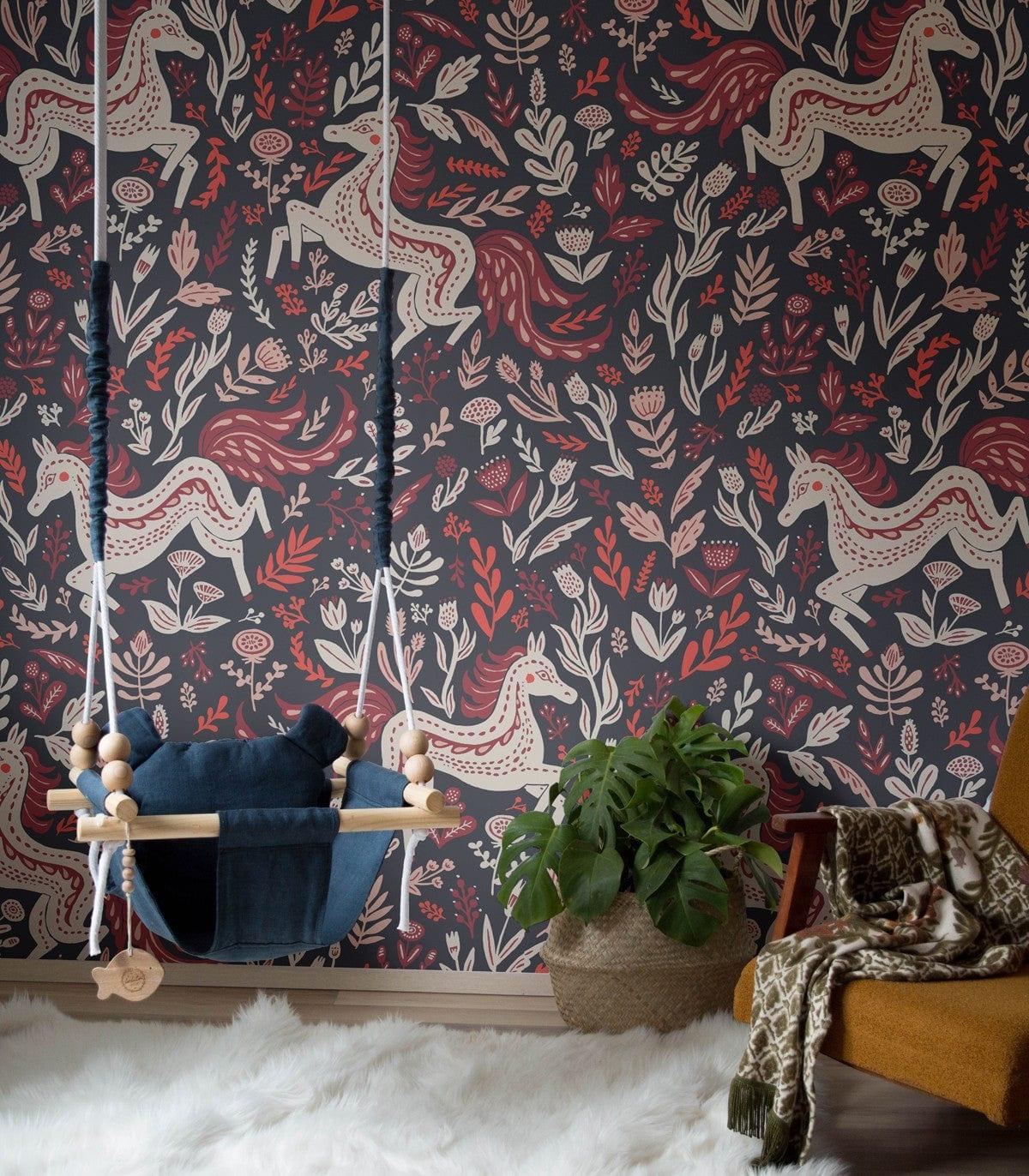 Tapeta FOLK ANIMALS Wallcolors    Eye on Design