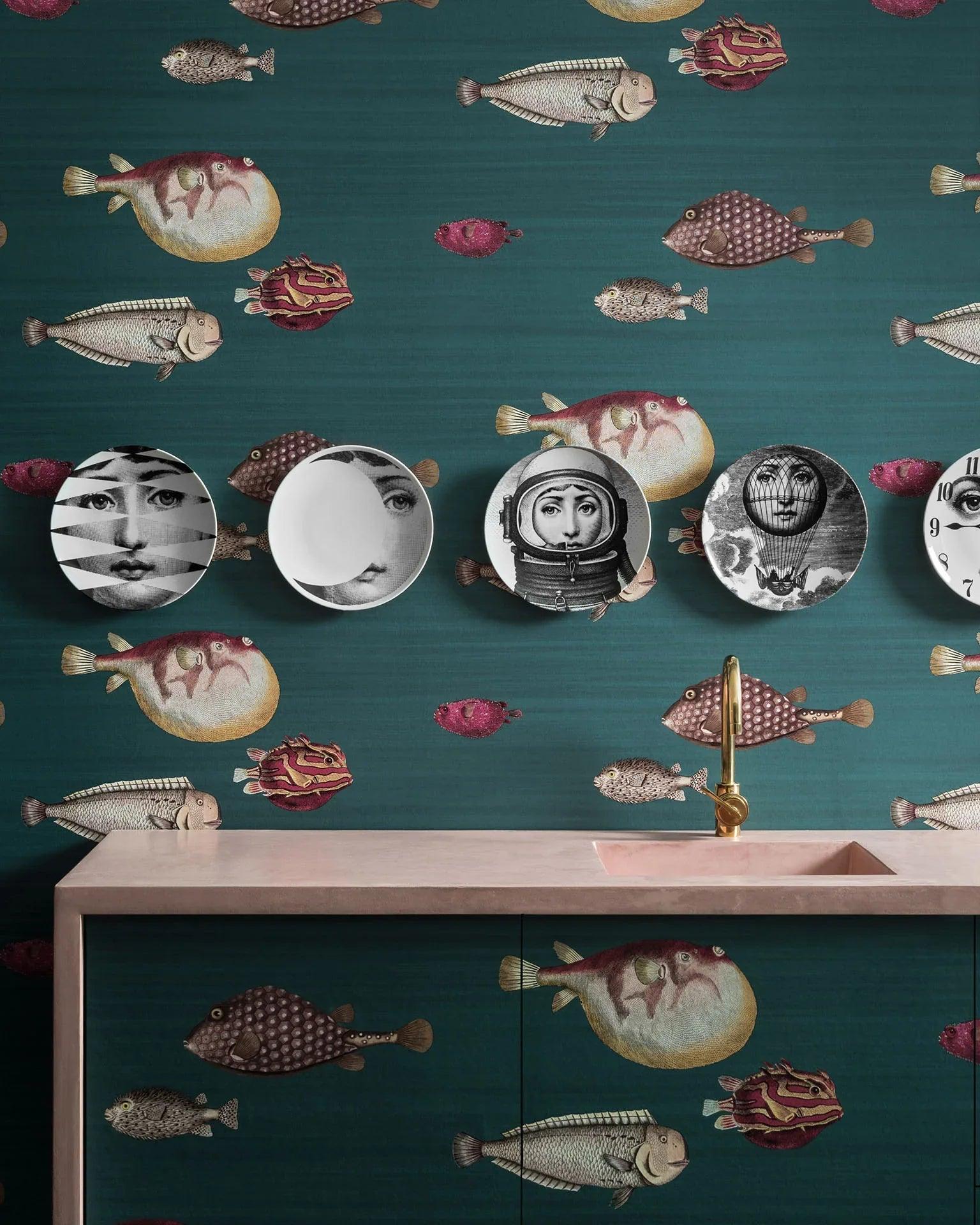 Tapeta FORNASETTI - Acquario zielony Cole & Son    Eye on Design