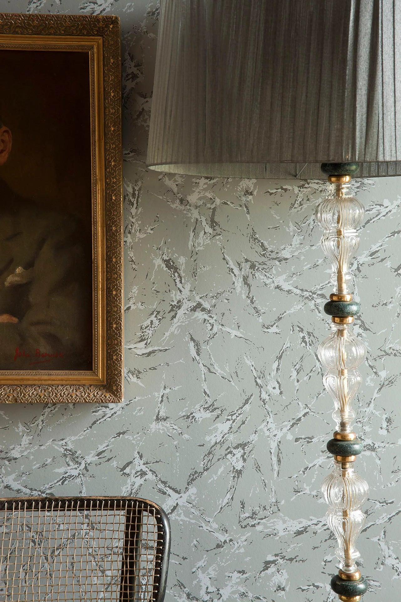 Wallpaper with an abstract marble-like pattern FOUNDATION - Black Marble
