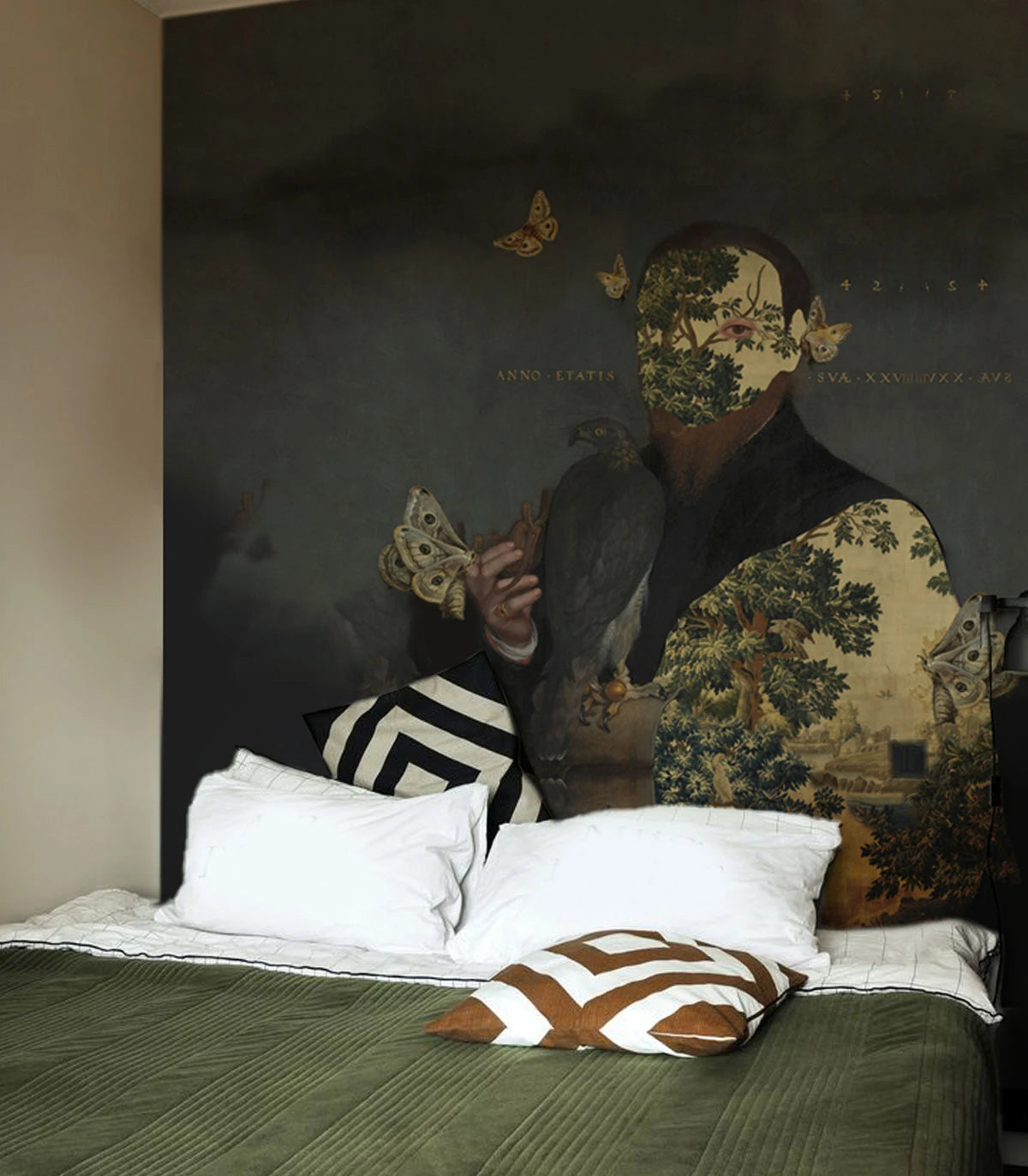 Tapeta flizelinowa GENTLEMAN MOTH dunkelgrau