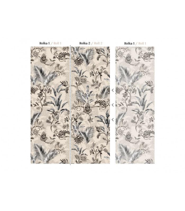 Tapeta JUNGLE TEAM BEIGE Wallcolors    Eye on Design