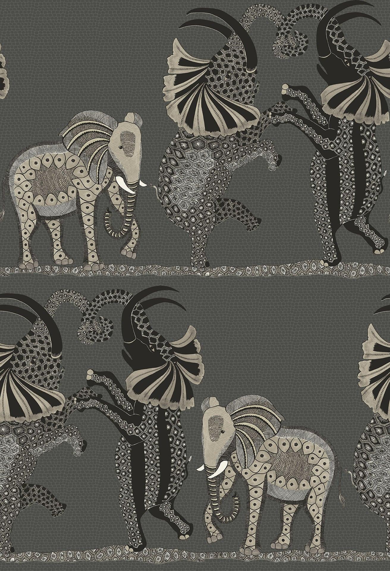 Tapeta THE ARDMORE COLLECTION - Safari Dance ciemnoszary Cole & Son    Eye on Design