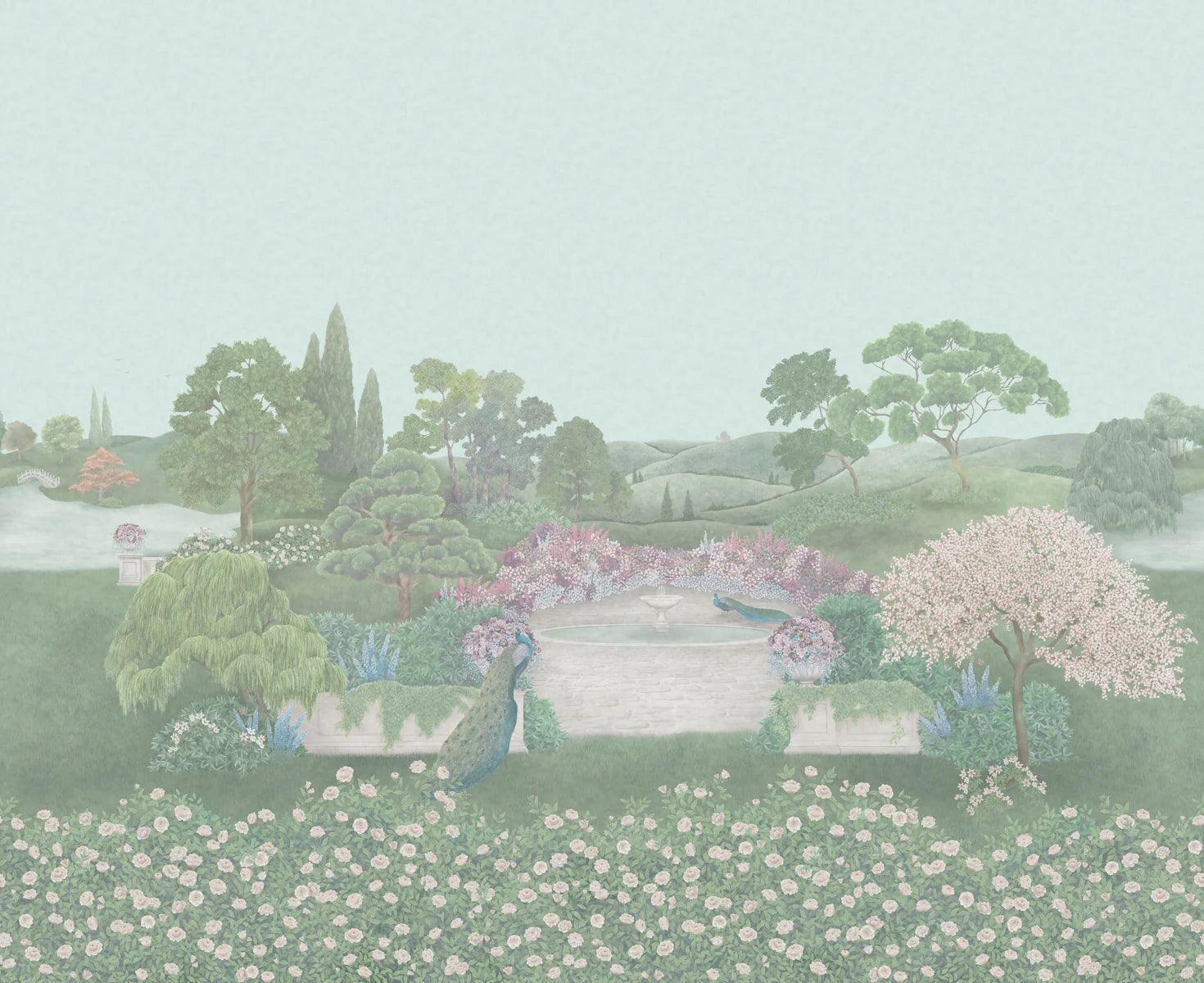 The Gardens wallpaper - blue idyll