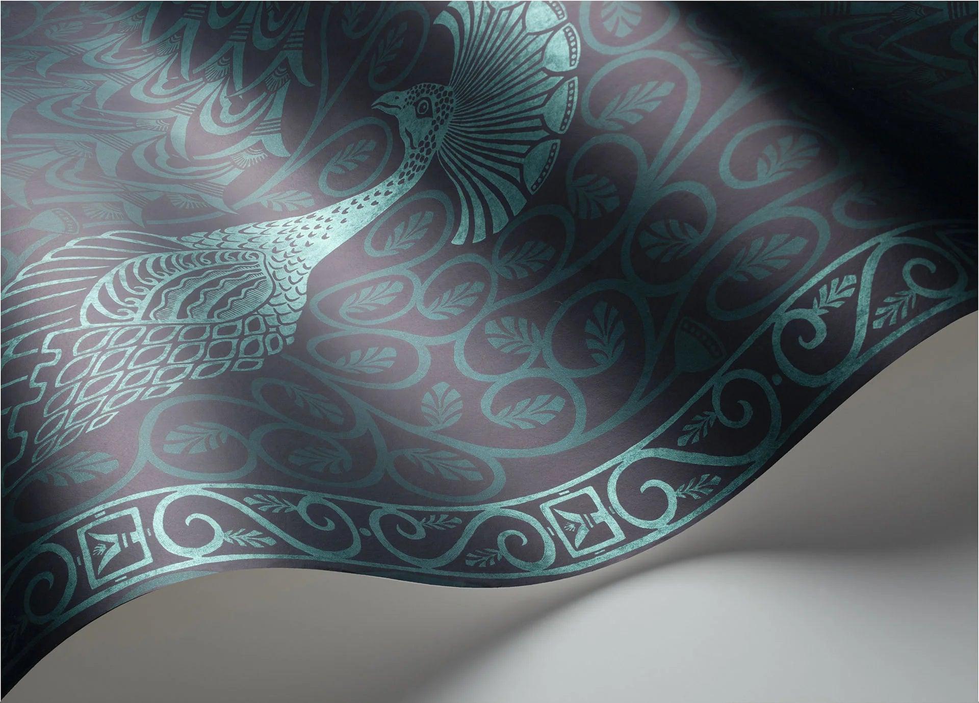 Tapeta THE PEARWOOD COLLECTION - Pavo Parade metaliczny niebieski Cole & Son    Eye on Design