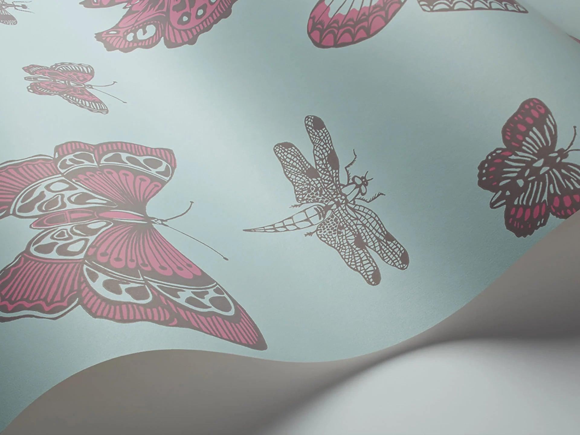 Tapeta WHIMSICAL - Butterflies & Dragonflies niebieski Cole & Son    Eye on Design