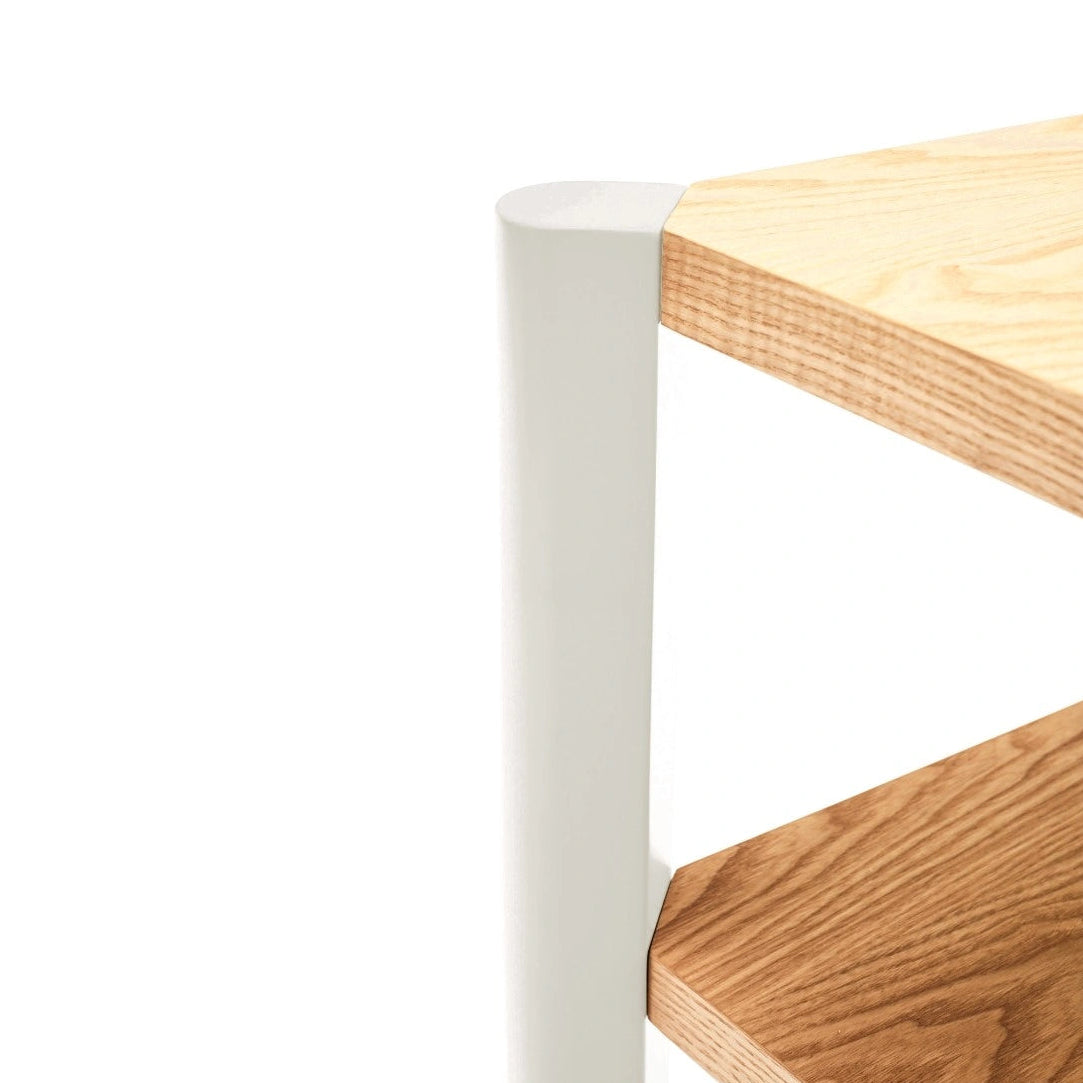 Regal BONA aus Eichenholz mit beiger Basis