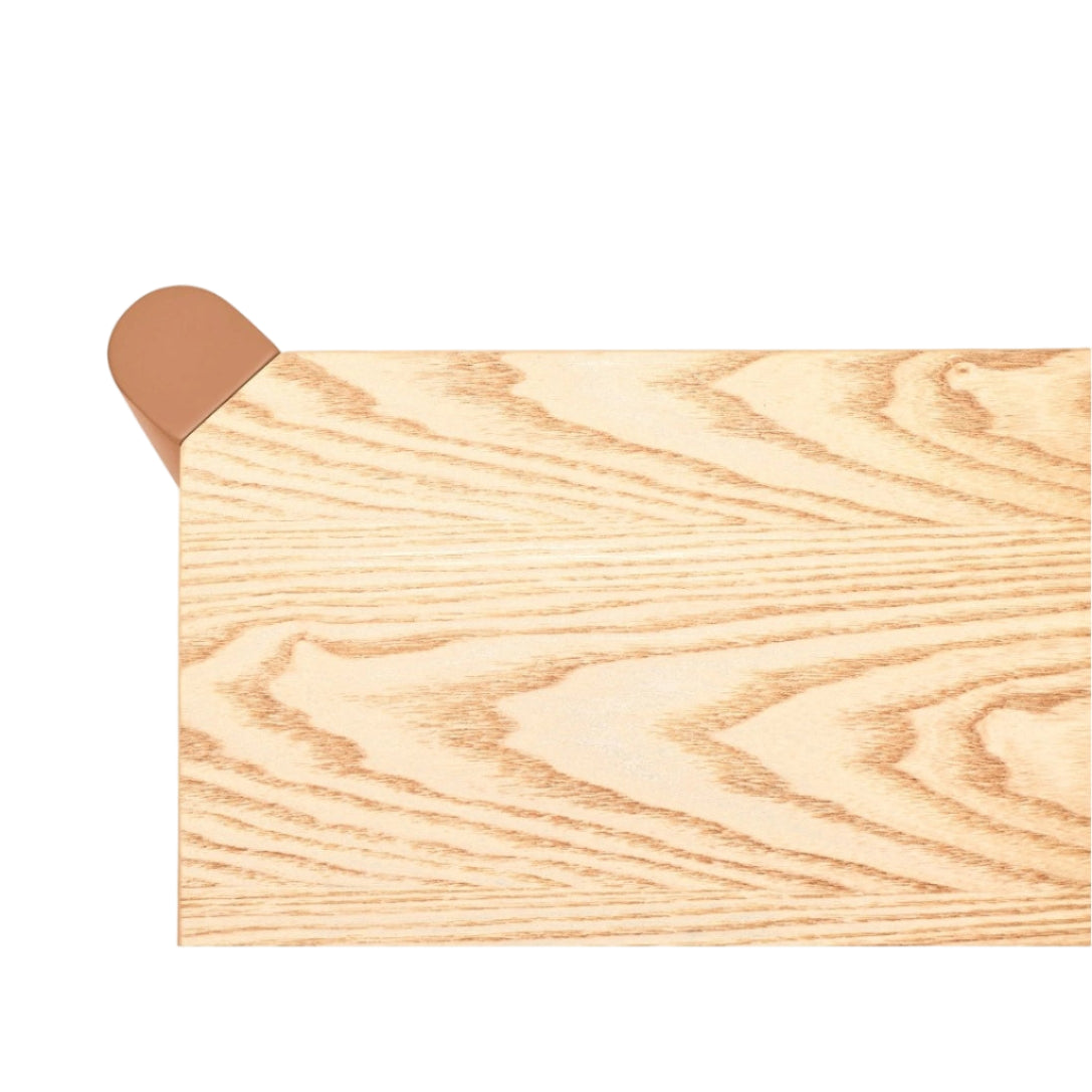 BONA Oak Wood Shelf with Brown Base