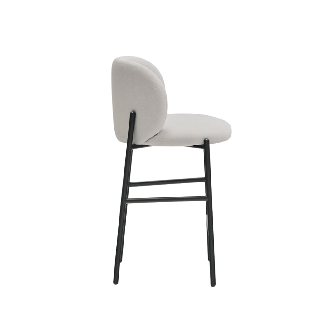 MOGI Gray Bar Stool with Black Base