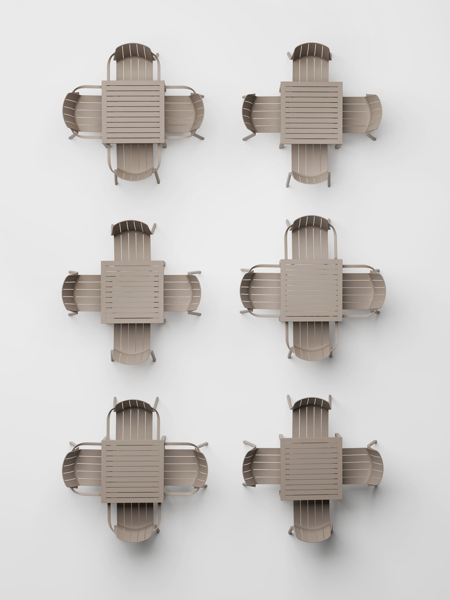 TIBERINA taupe outdoor chair with armrests