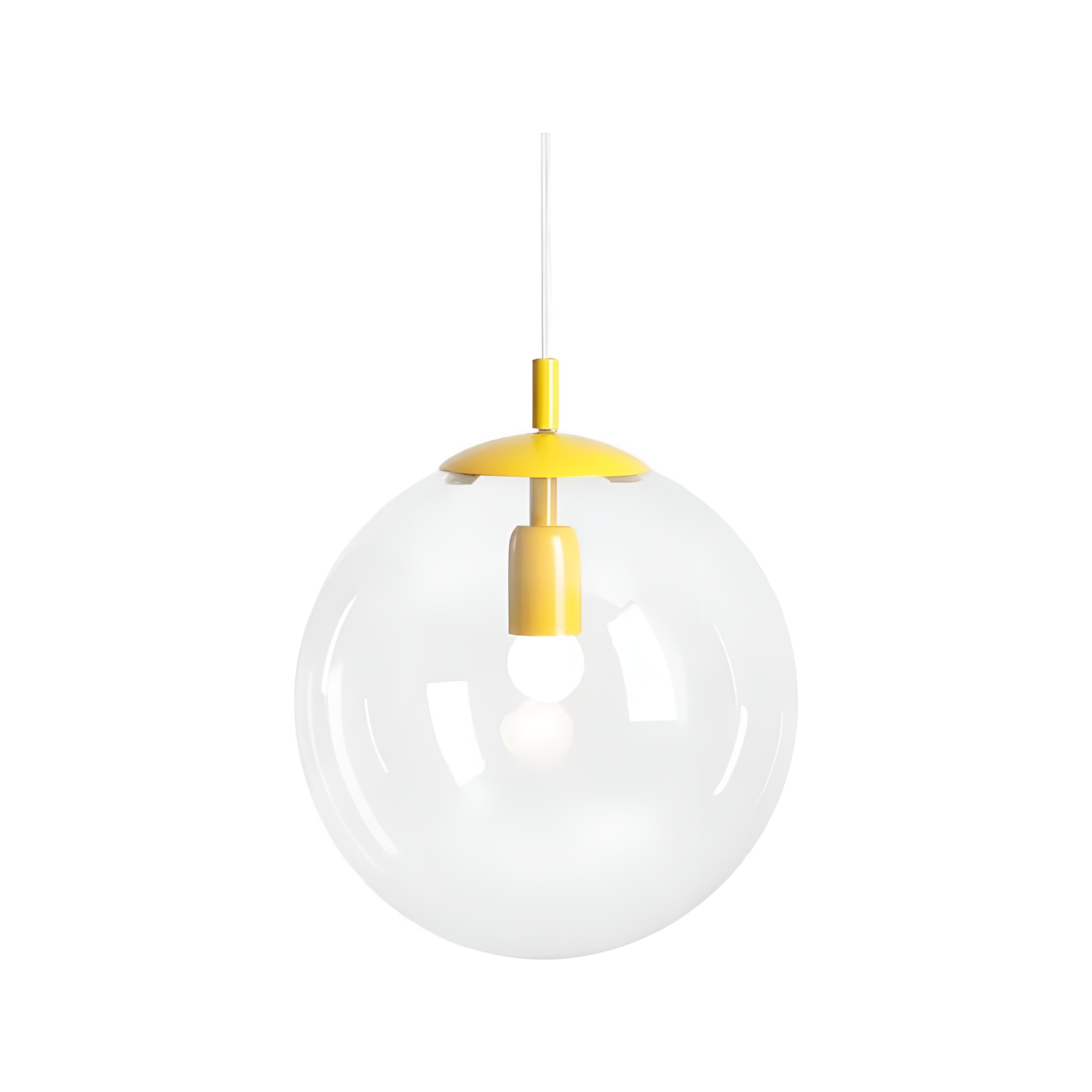 Hanging LAMP Globe mustard yellow