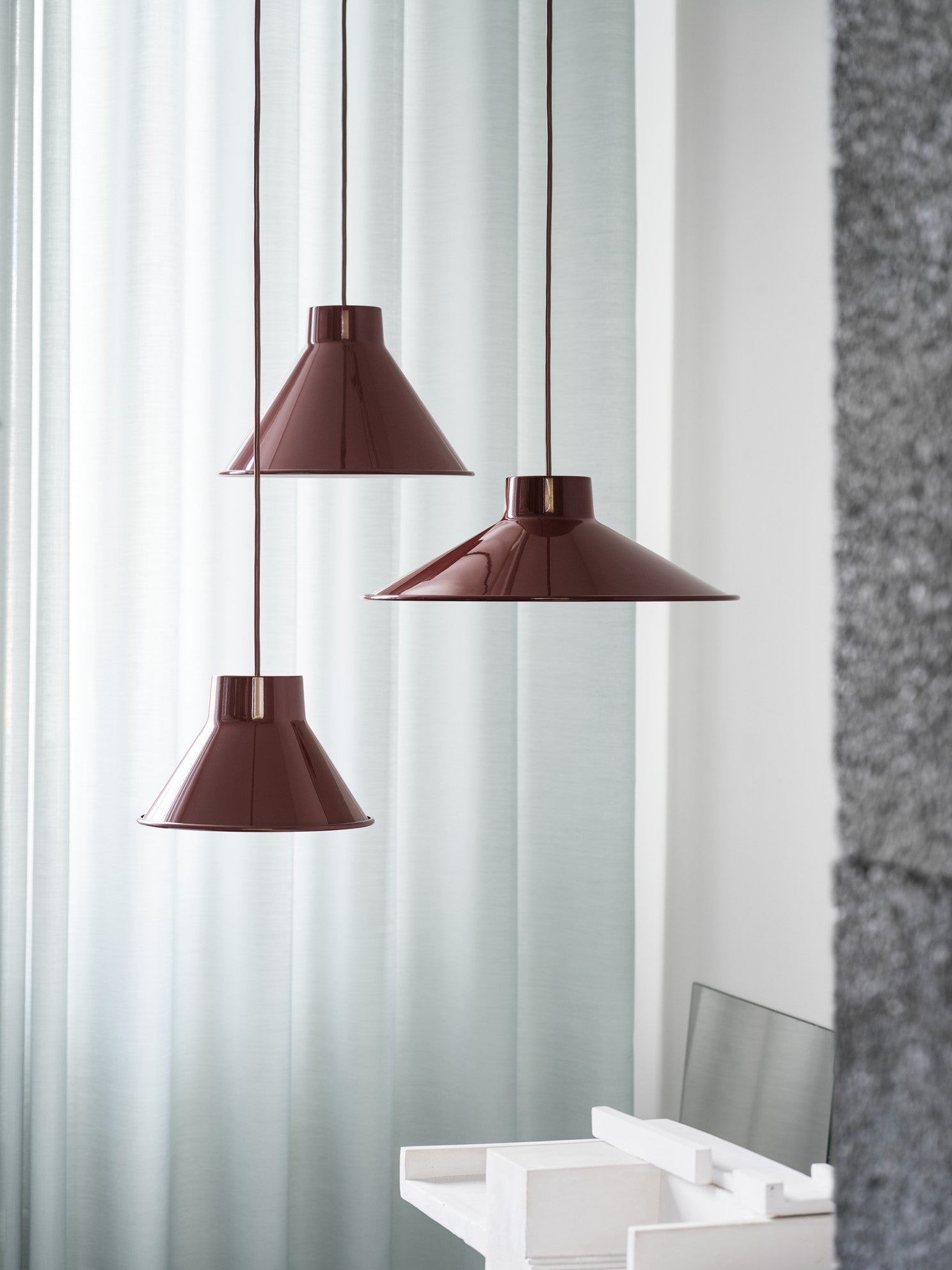 TOP burgundy pendant lamp