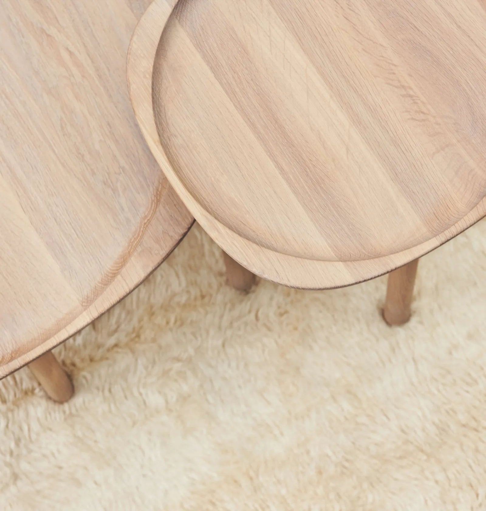 Coffee table Trace bleached oak wood