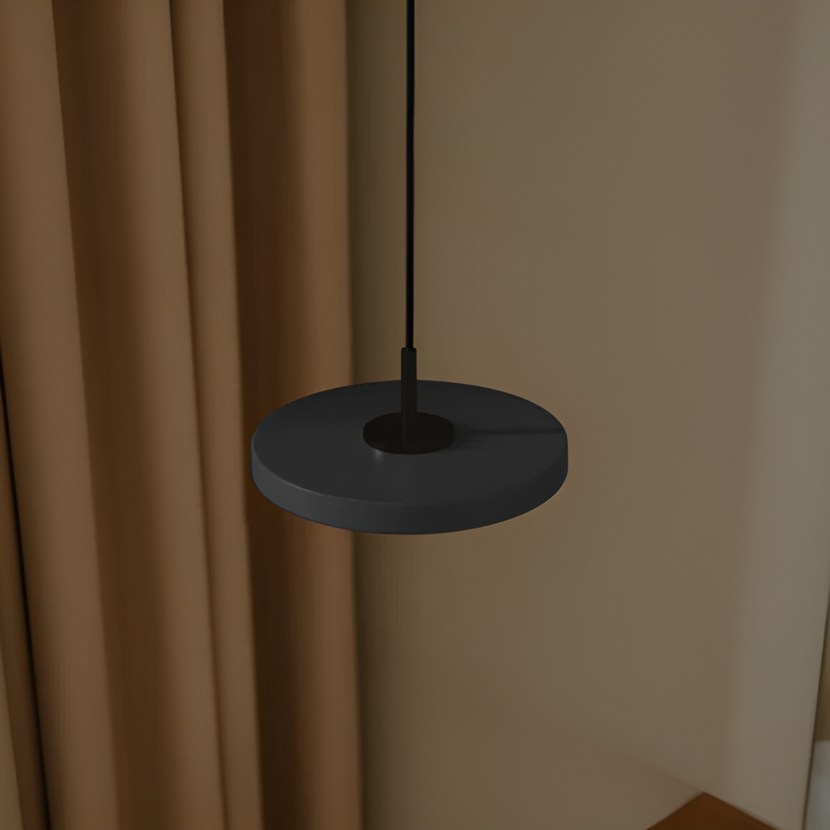 ASTERIA MICRO pendant lamp in anthracite with black insert