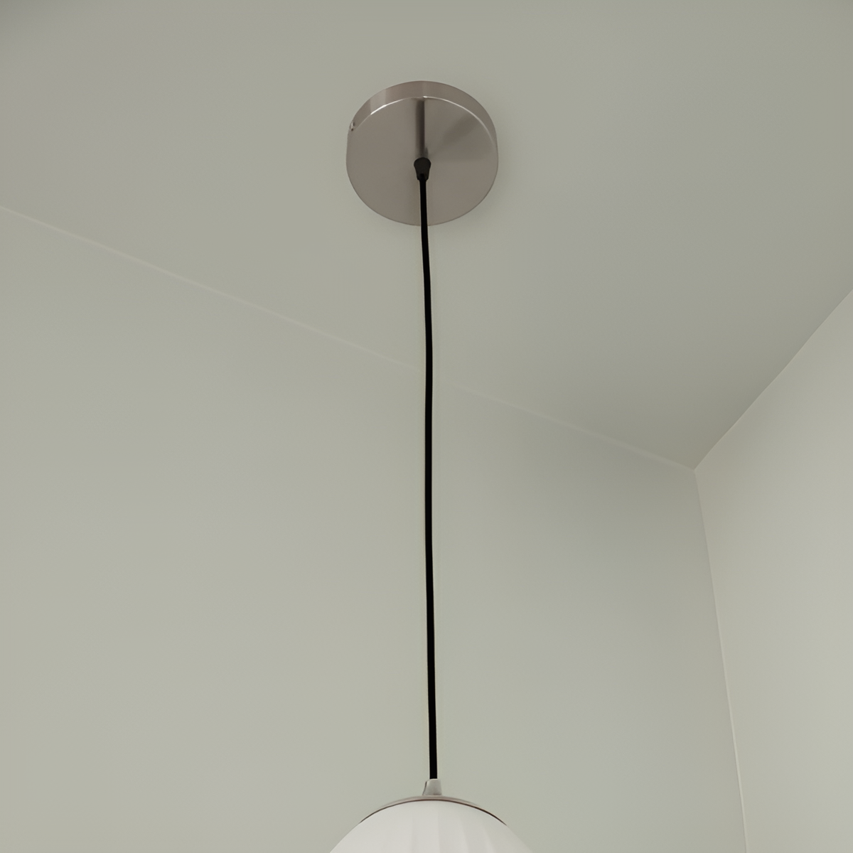 Silver ROSETTE pendant lamp mounting