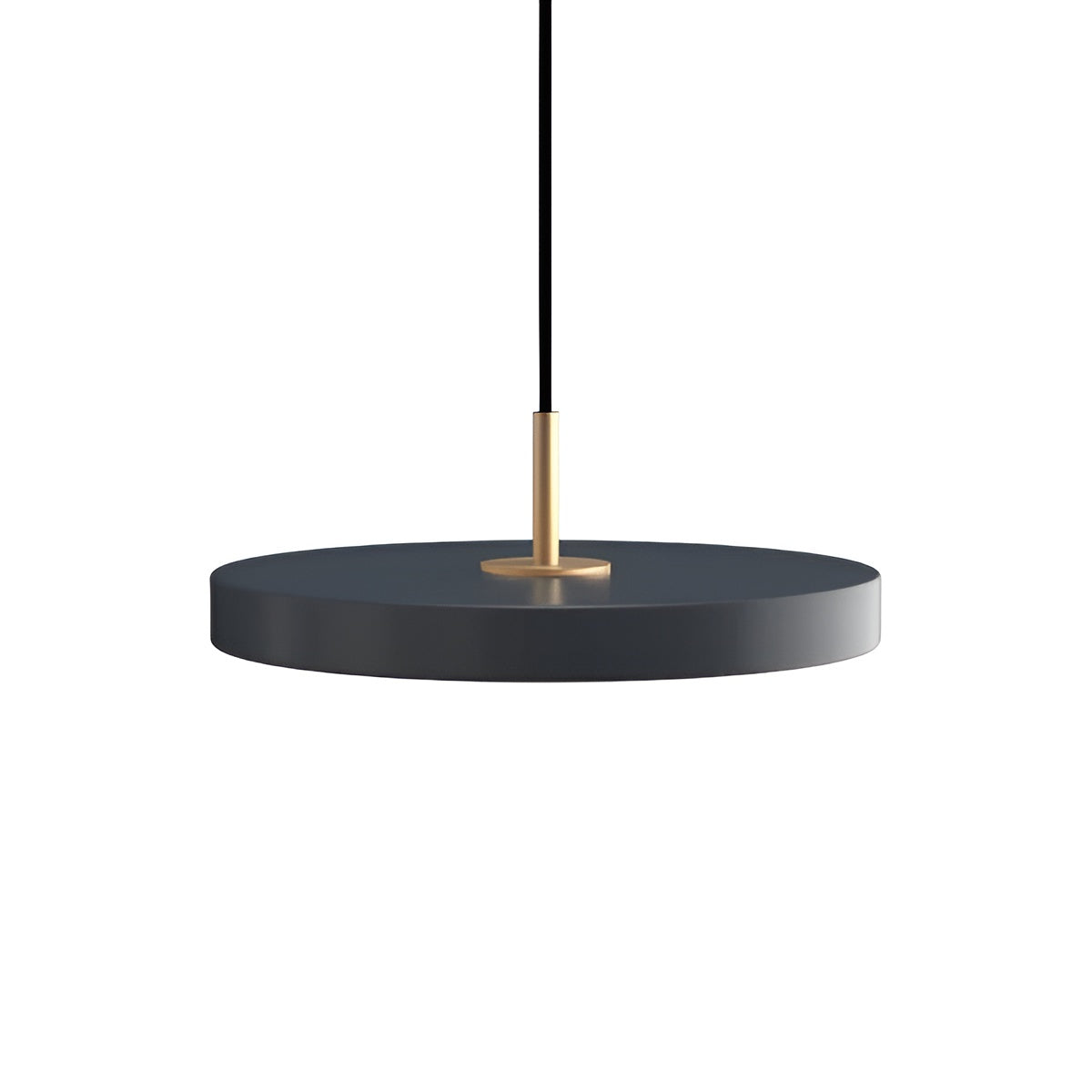 ASTERIA PLUS pendant lamp in anthracite with a gold insert