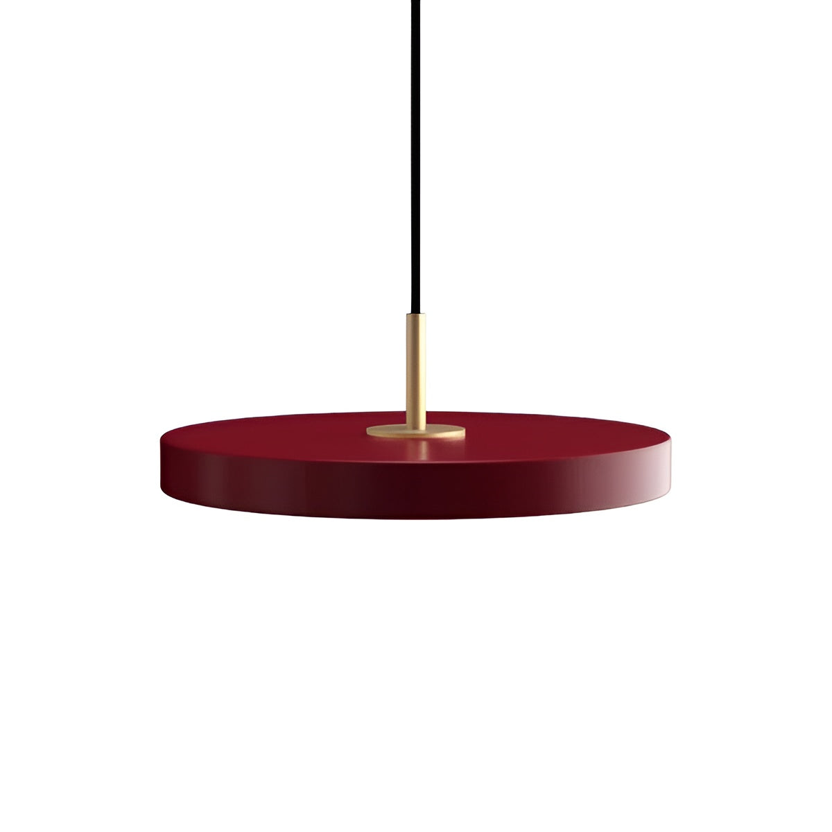 Asteria Plus Burgundy Pendant Lamp with Gold Accent