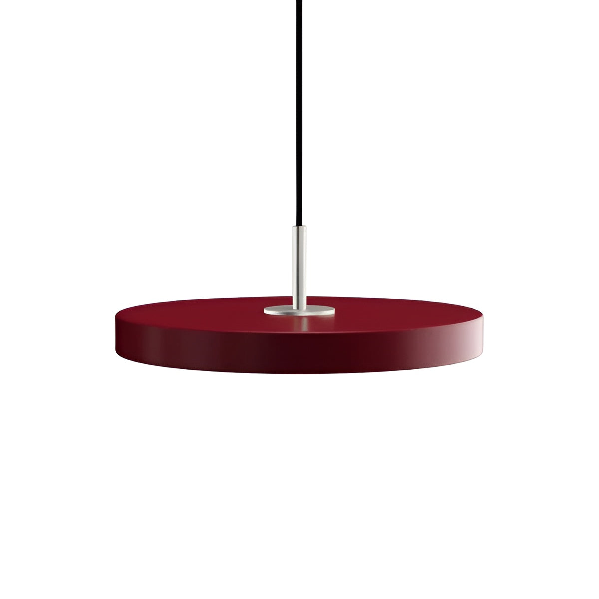 Pendelleuchte ASTERIA PLUS bordeaux mit silbernem Einsatz