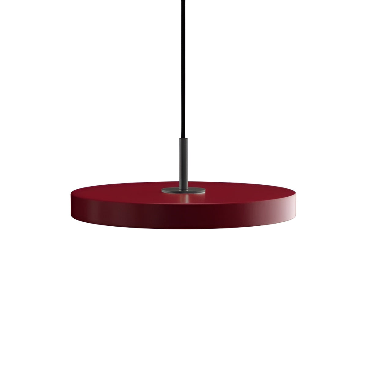 ASTERIA PLUS pendant lamp in burgundy with black insert