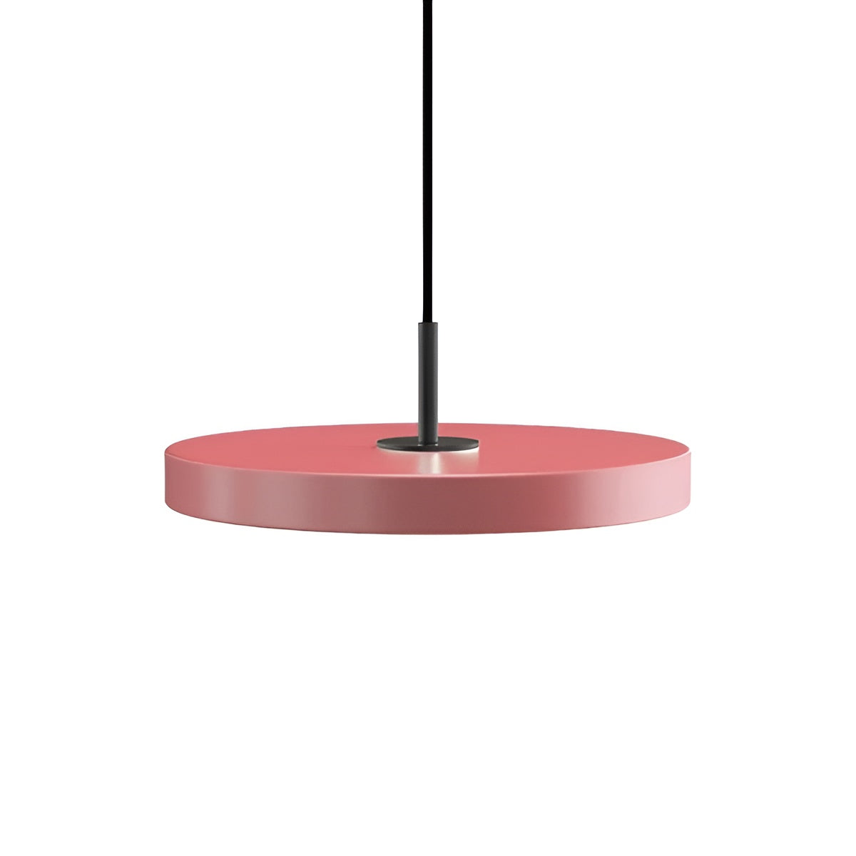 ASTERIA PLUS pendant lamp in light pink with black insert