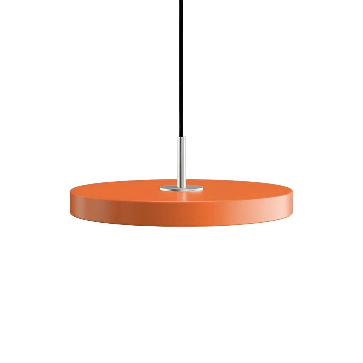 Pendelleuchte ASTERIA PLUS orange mit silbernem Einsatz