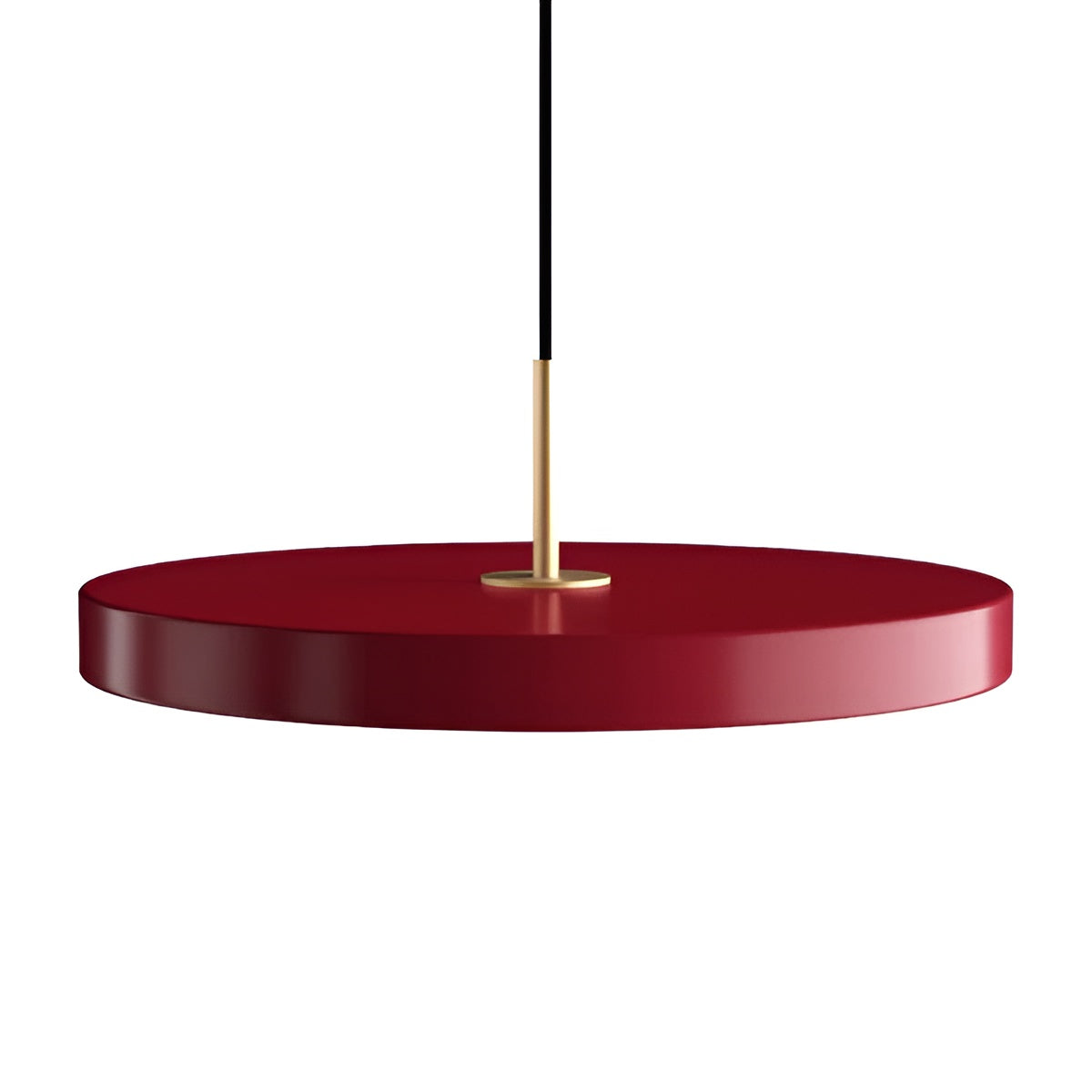 Asteria Plus Burgundy Pendant Lamp with Gold Accent