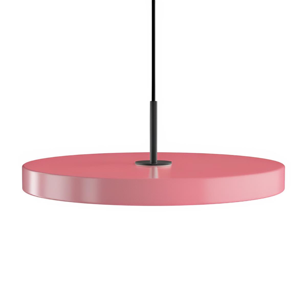 ASTERIA PLUS pendant lamp in light pink with black insert