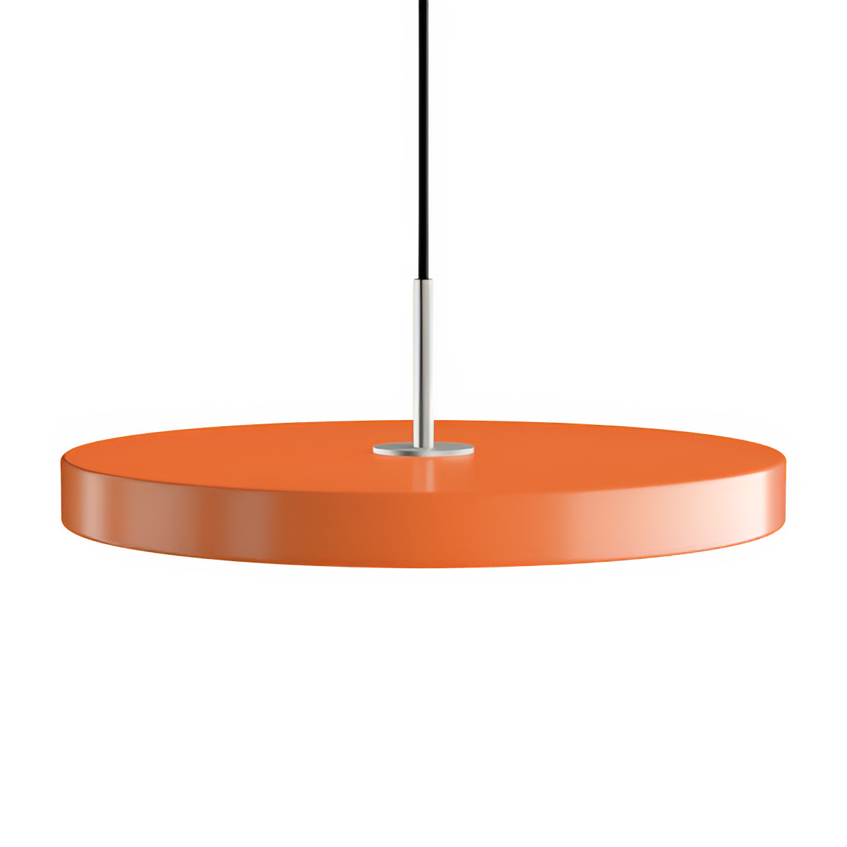 Pendelleuchte ASTERIA PLUS orange mit silbernem Einsatz