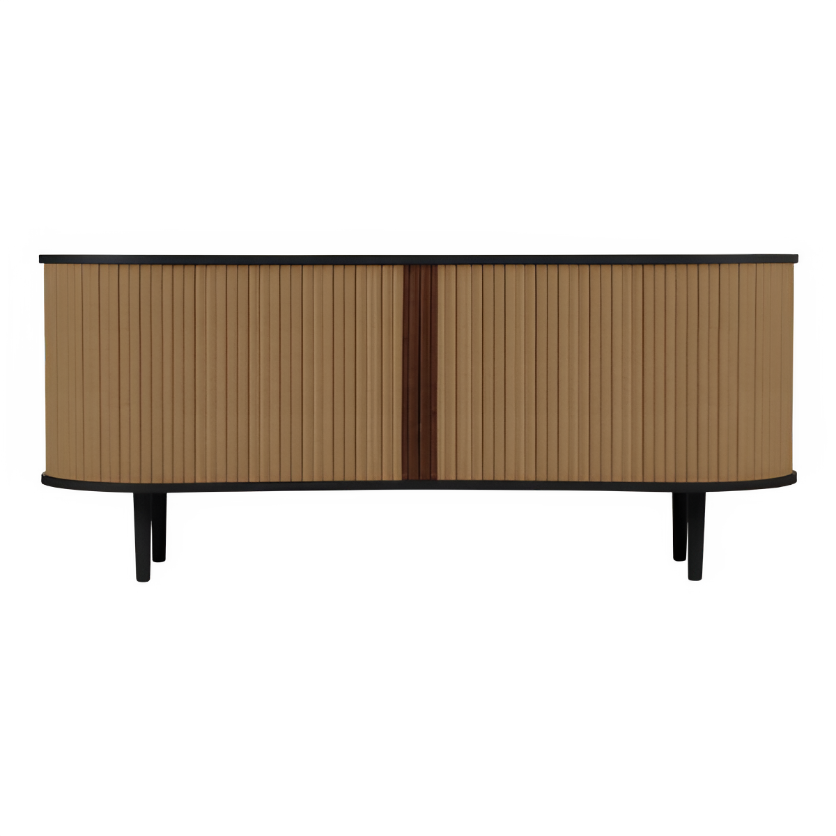 AUDACIOUS caramel RTV cabinet with black base