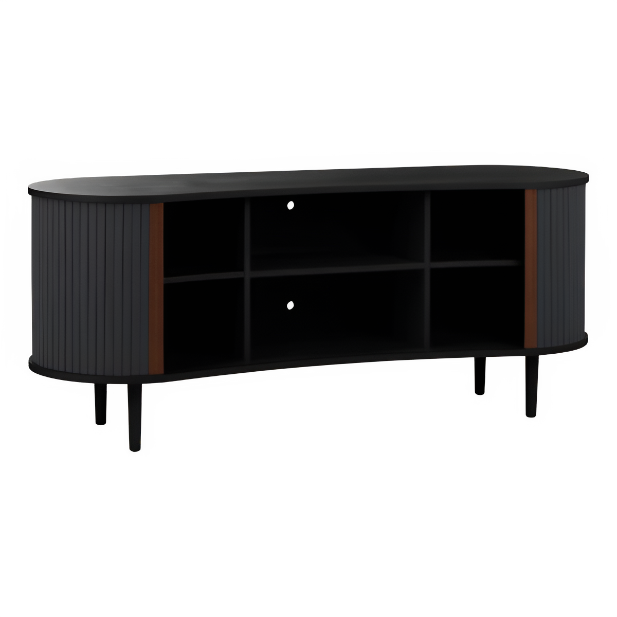 AUDACIOUS anthracite RTV cabinet with black base