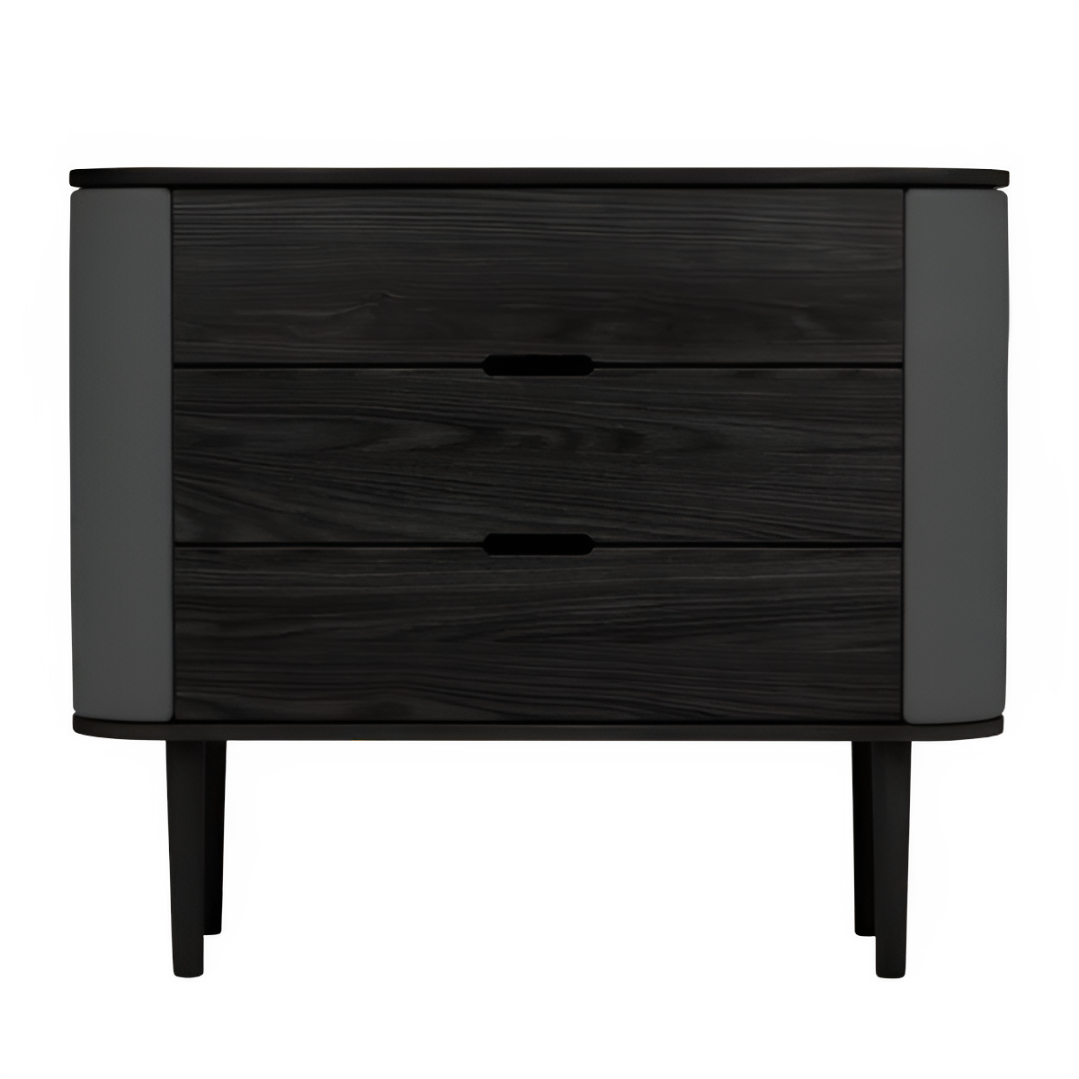 Schrank TREASURES dunkelgrau mit schwarzem Sockel