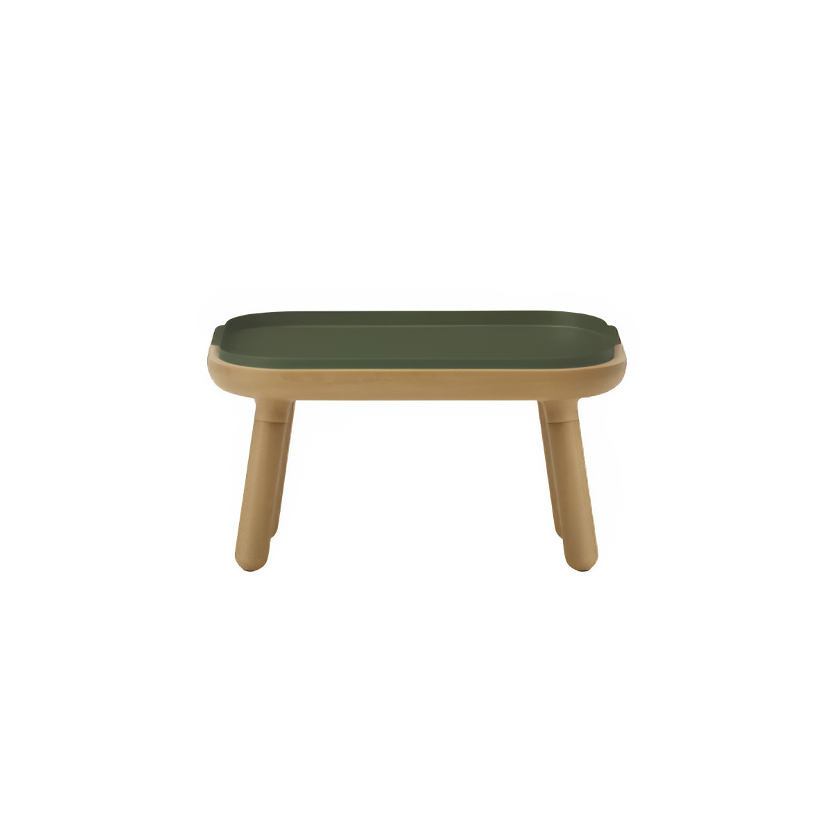 PAFF green coffee table with oak base