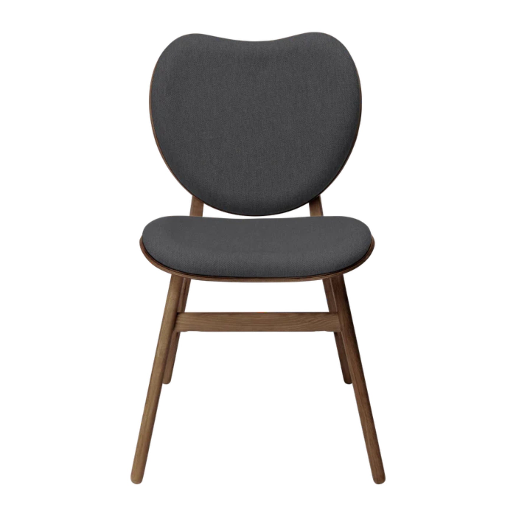 CONVERSATION chair dark gray with walnut wood base