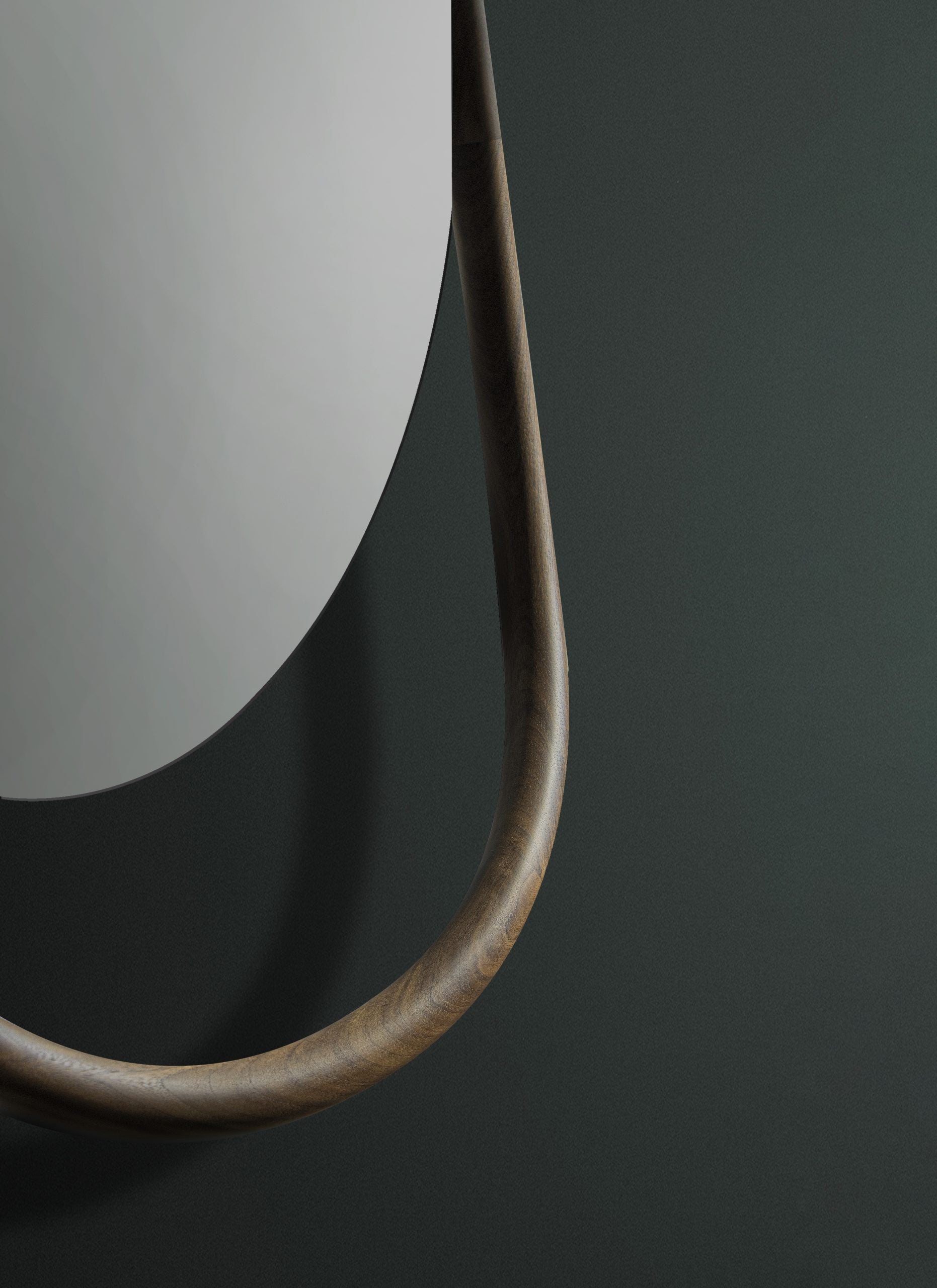 Wall Mirror UNUT light walnut wood